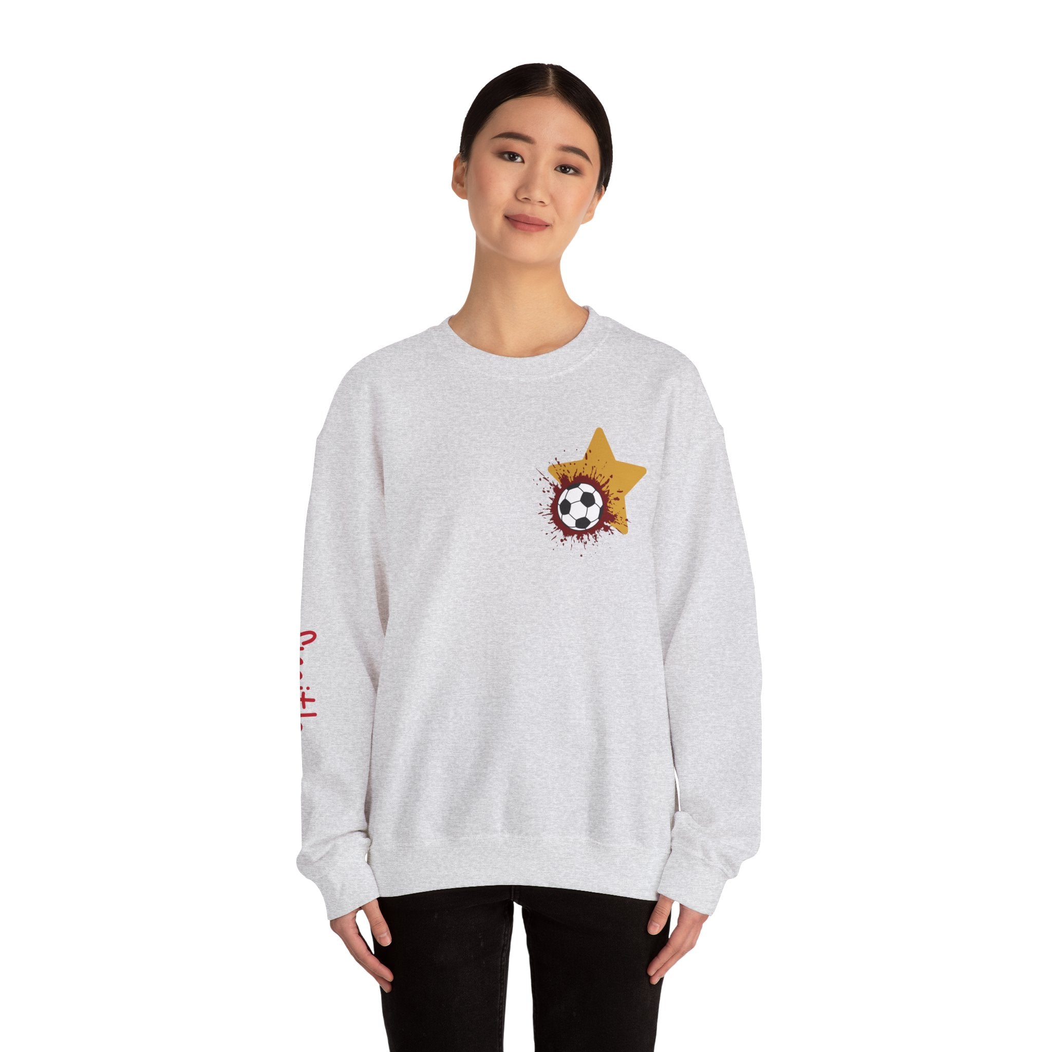 Liberty Soccer Player Crewneck Sweatshirt | My Favorite Player Back Print