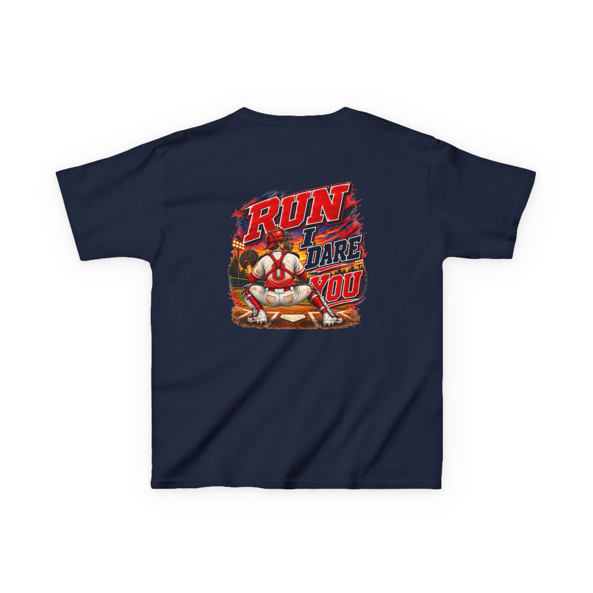 Baseball Catcher Kids Tee I Dare You Graphic tee