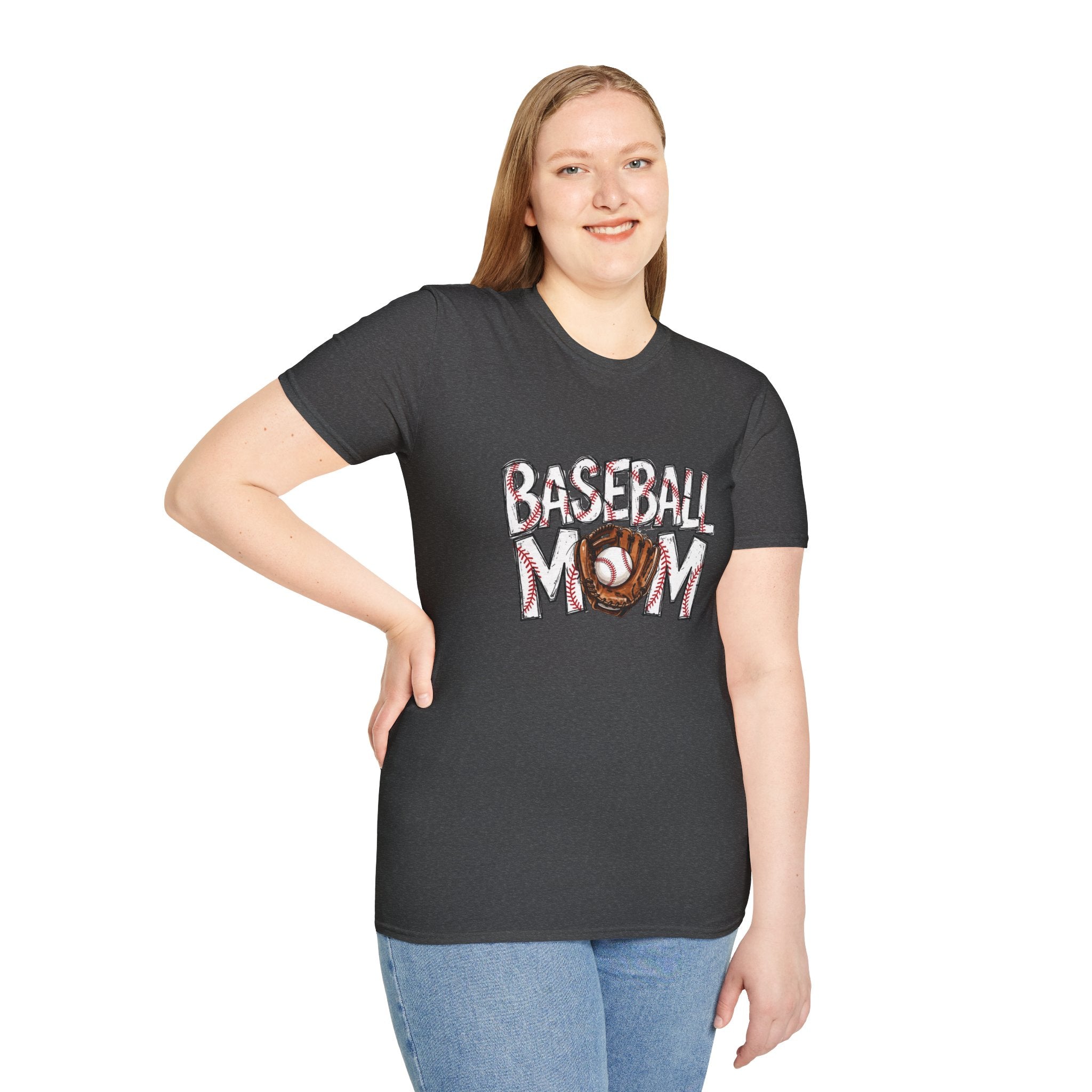 Baseball Mom T-Shirt | Baseball Ball Graphic, Mom Lettering