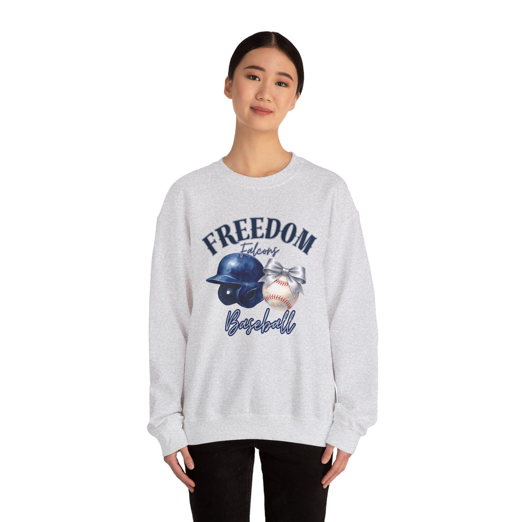 Freedom Baseball Crewneck Sweatshirt | Helmet and Baseball Graphic