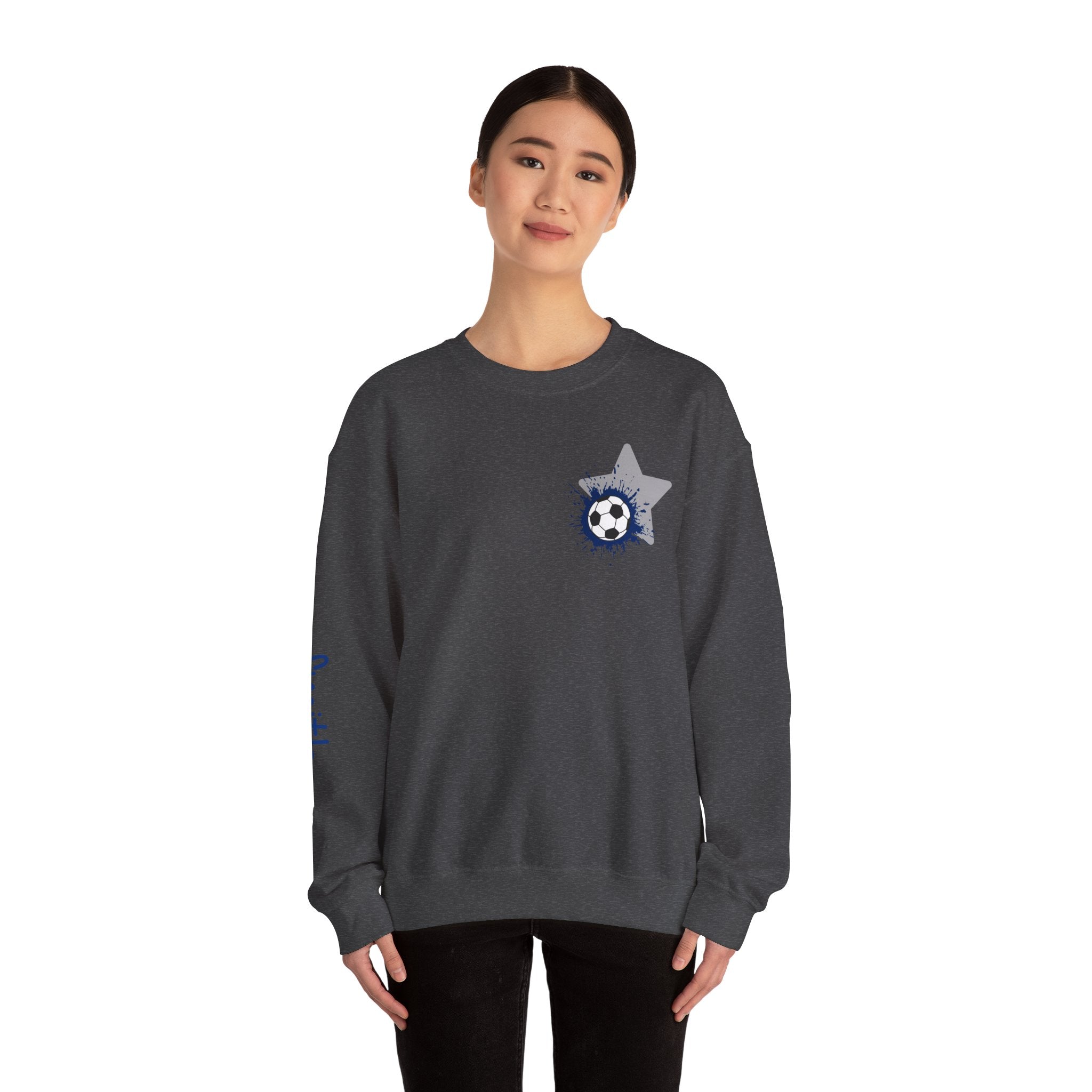 Freedom Falcons Soccer Player Crewneck Sweatshirt | My Favorite Player Back Print