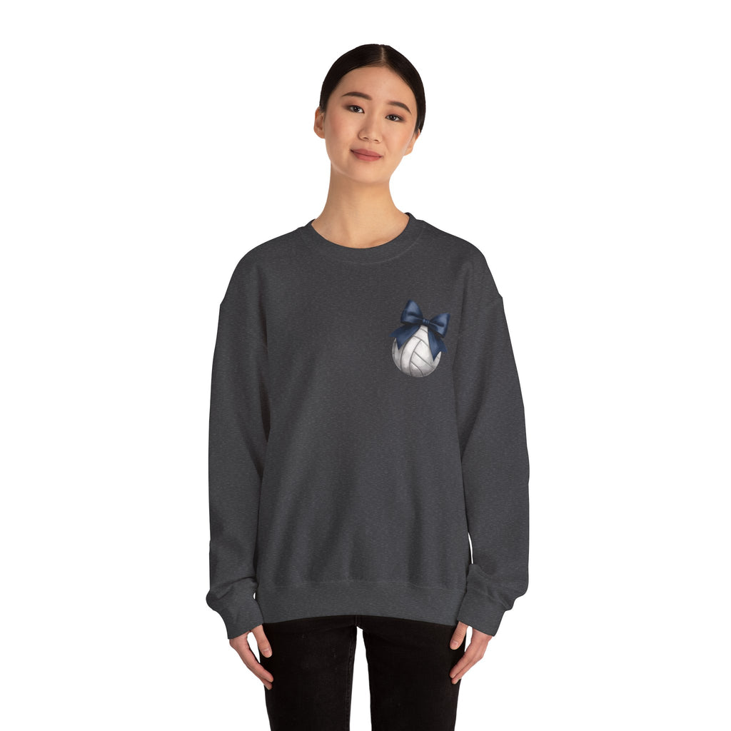 Falcons Freedom with Navy Bow Crewneck Sweatshirt