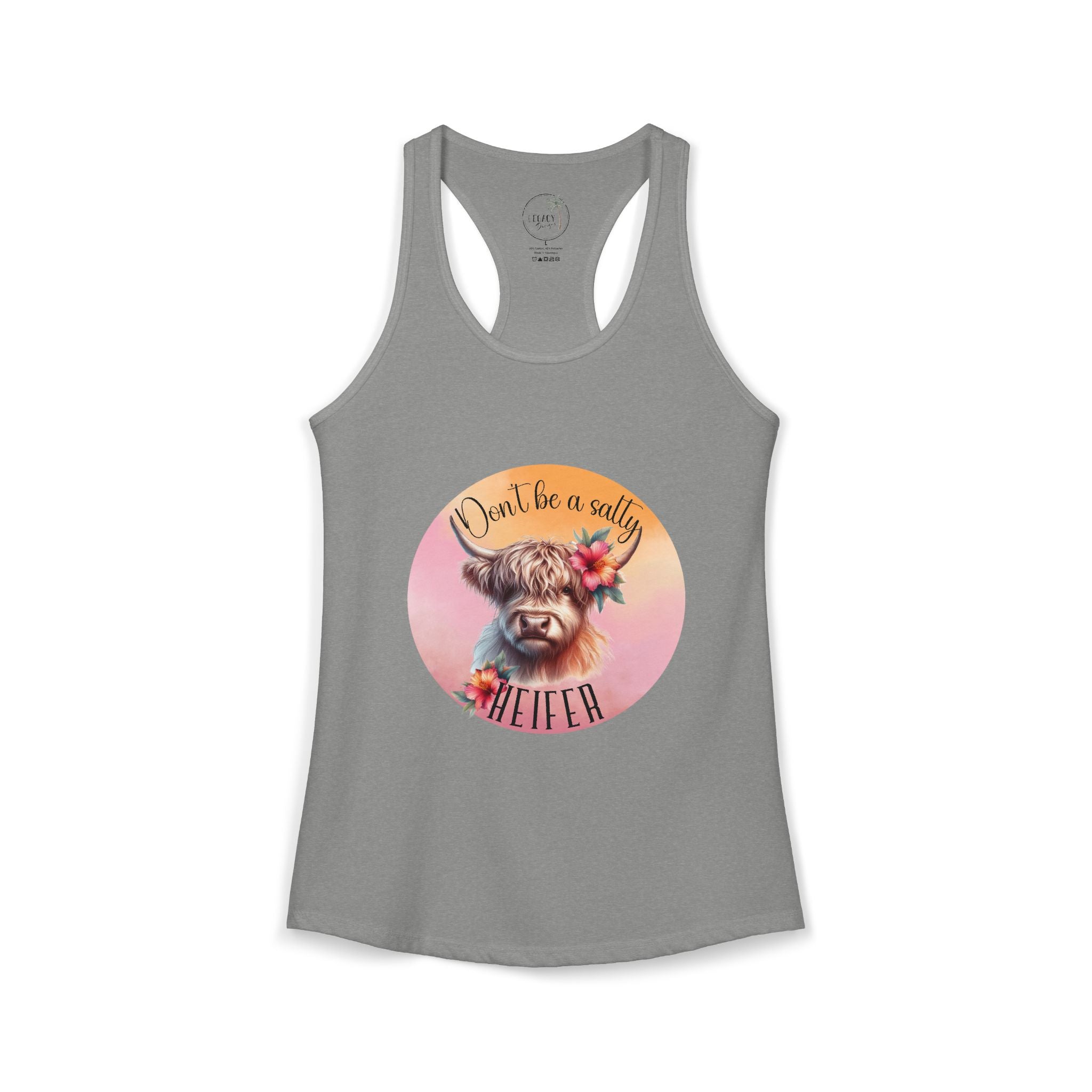 Salty Heifer tank top Women's Ideal Racerback Tank