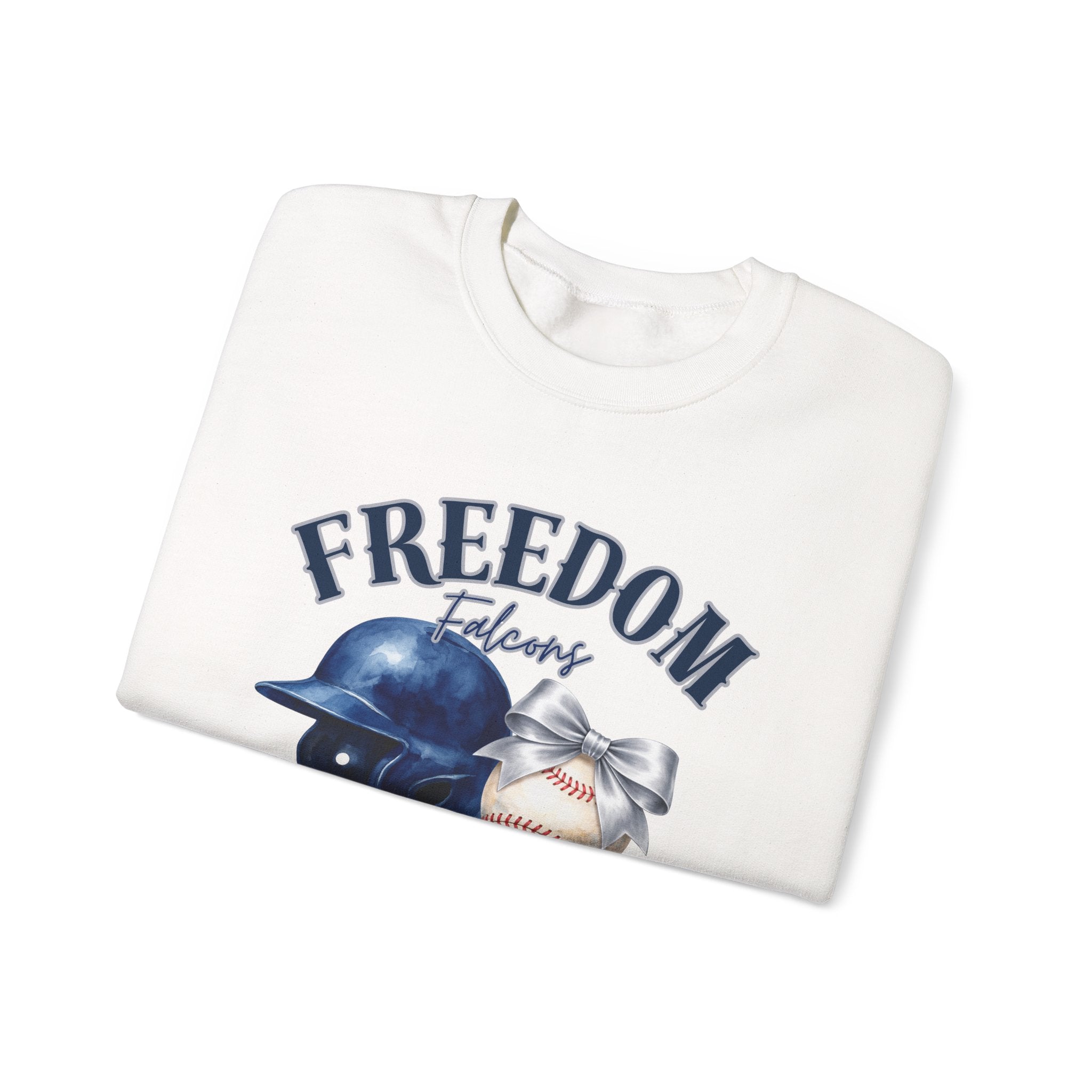 Freedom Baseball Crewneck Sweatshirt | Helmet and Baseball Graphic