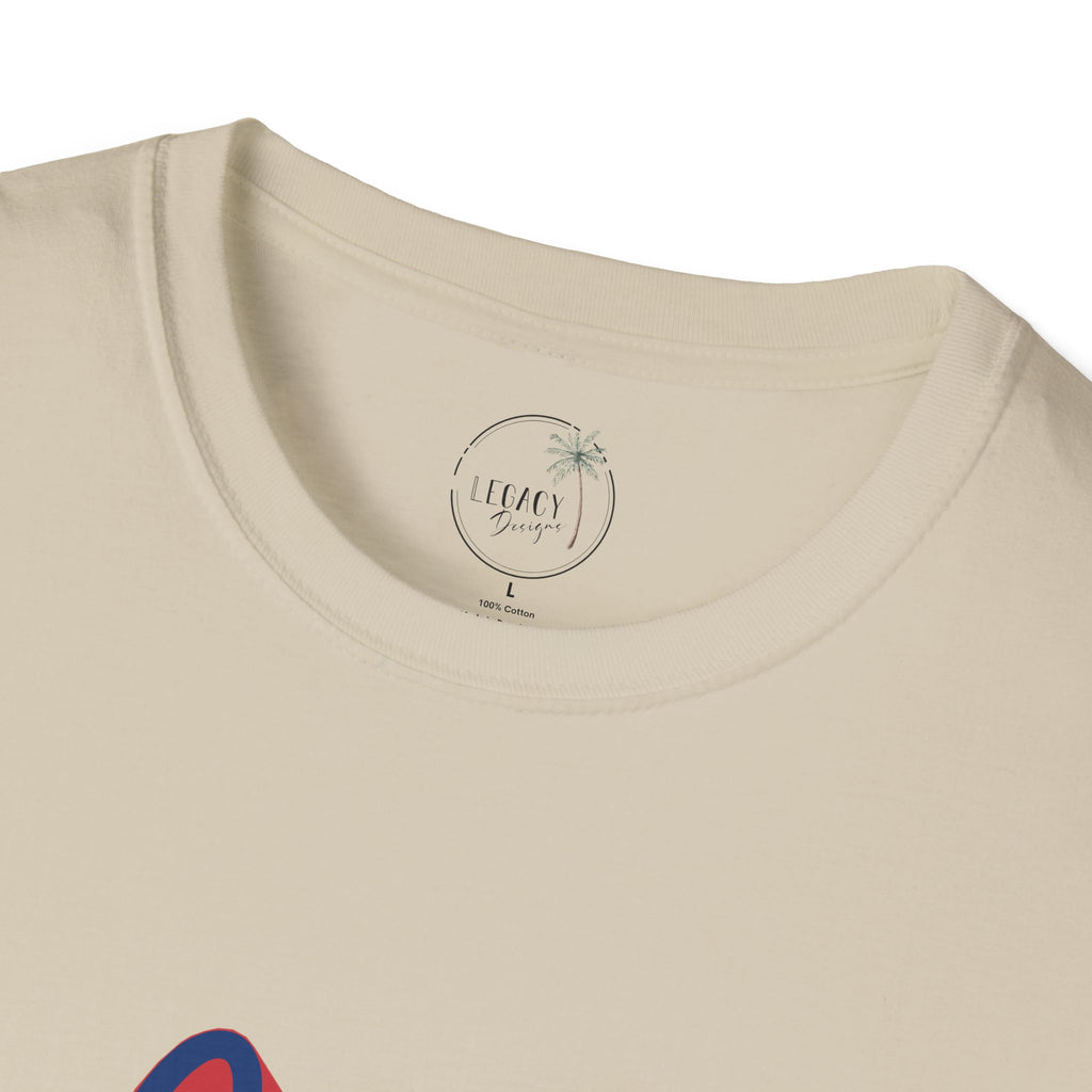 Eagles Soccer Ball Graphic T-Shirt | Red Blue Script