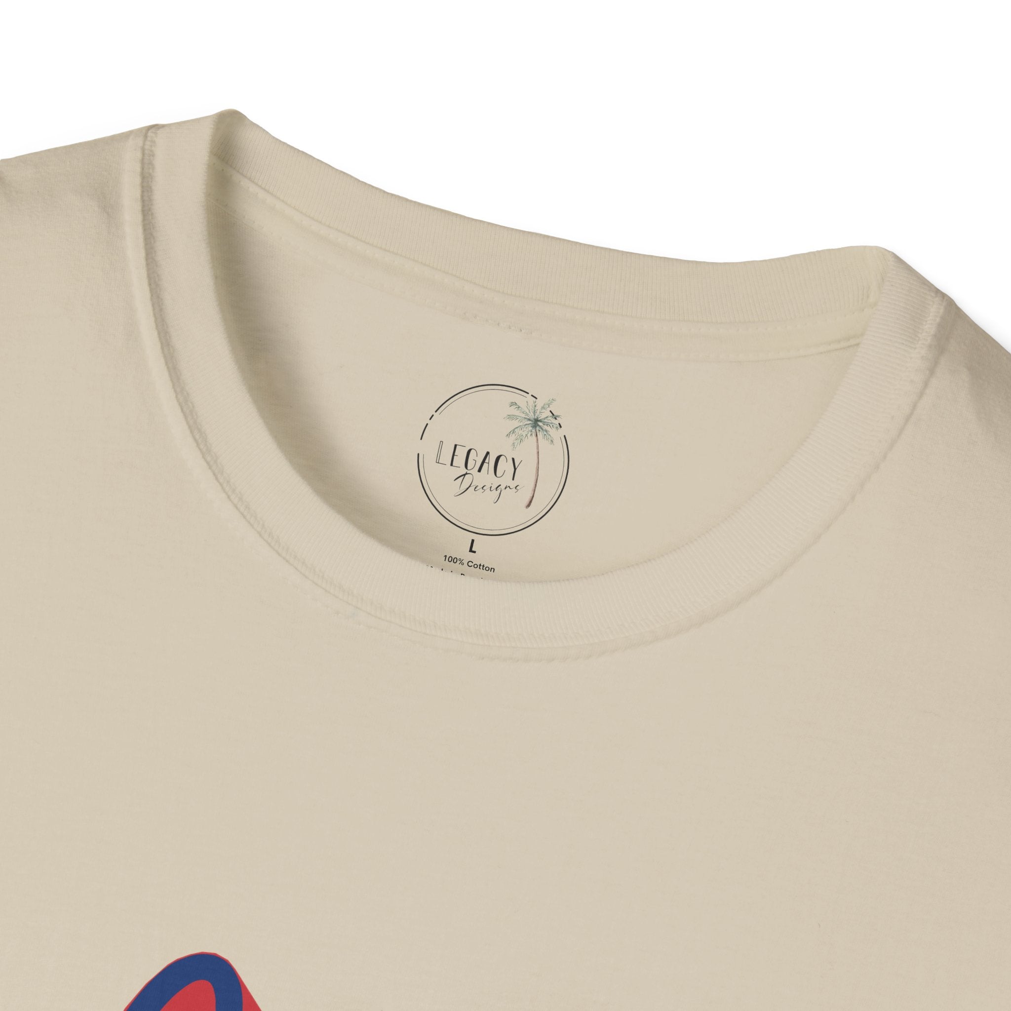 Eagles Soccer Ball Graphic T-Shirt | Red Blue Script