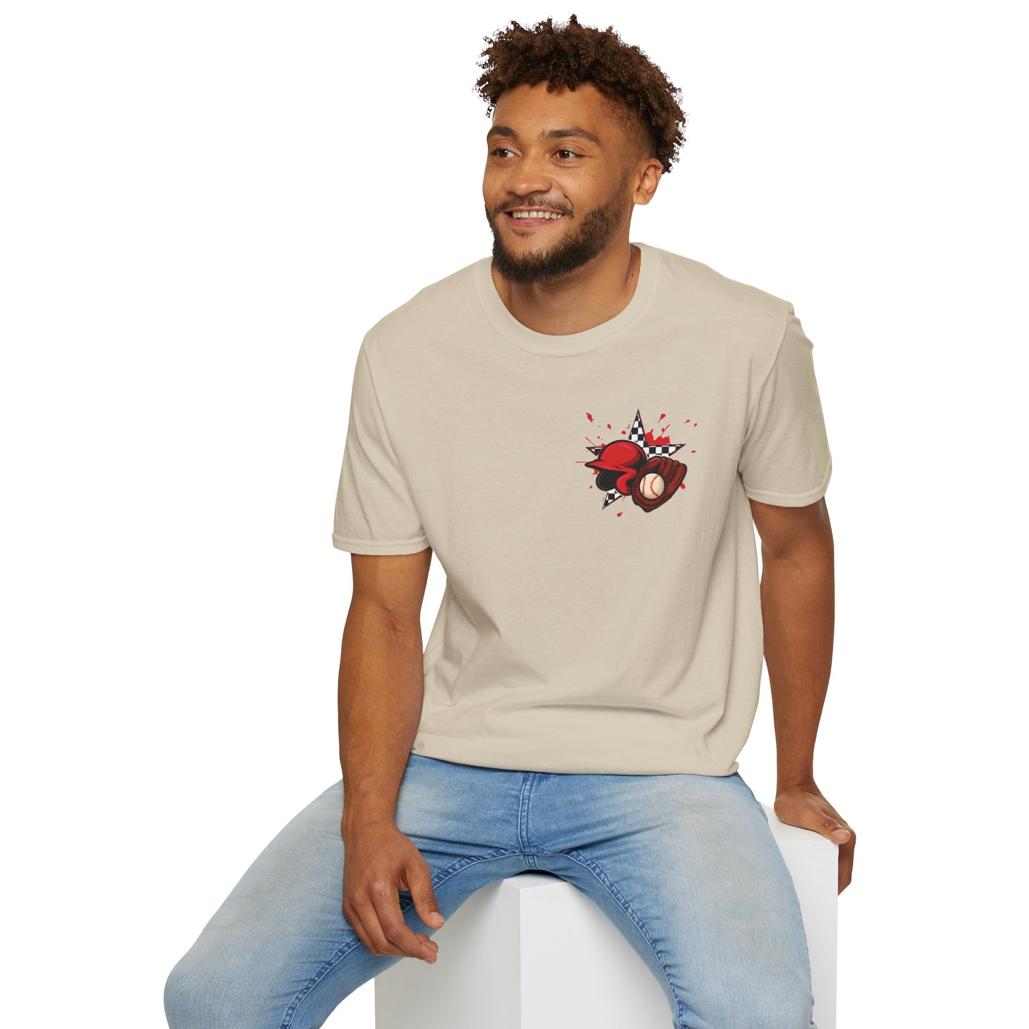 Run I Dare You' Back Graphic Baseball Runner T-Shirt Youth Player Illustration