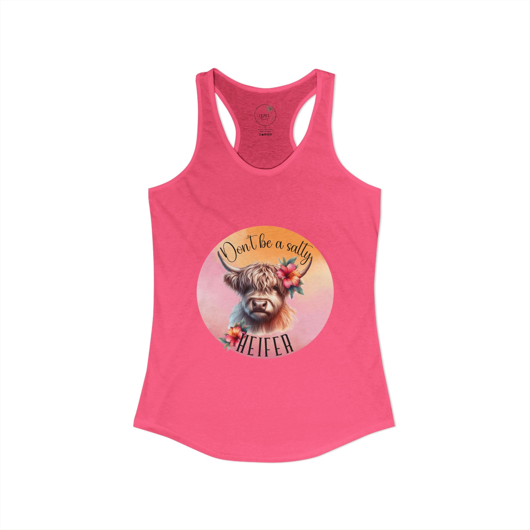 Salty Heifer tank top Women's Ideal Racerback Tank