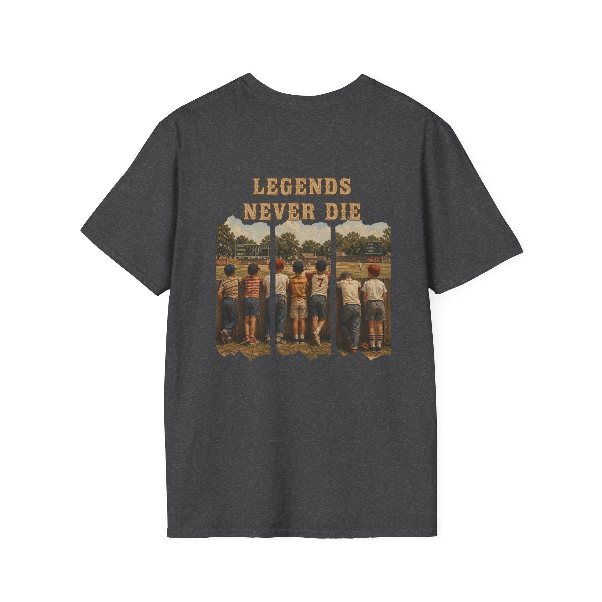 Vintage Baseball Shirt Legends Never Die | Nostalgic Baseball Tee | Baseball Dad Gift | Youth Baseball Mom Shirt | Retro Baseball Graphic