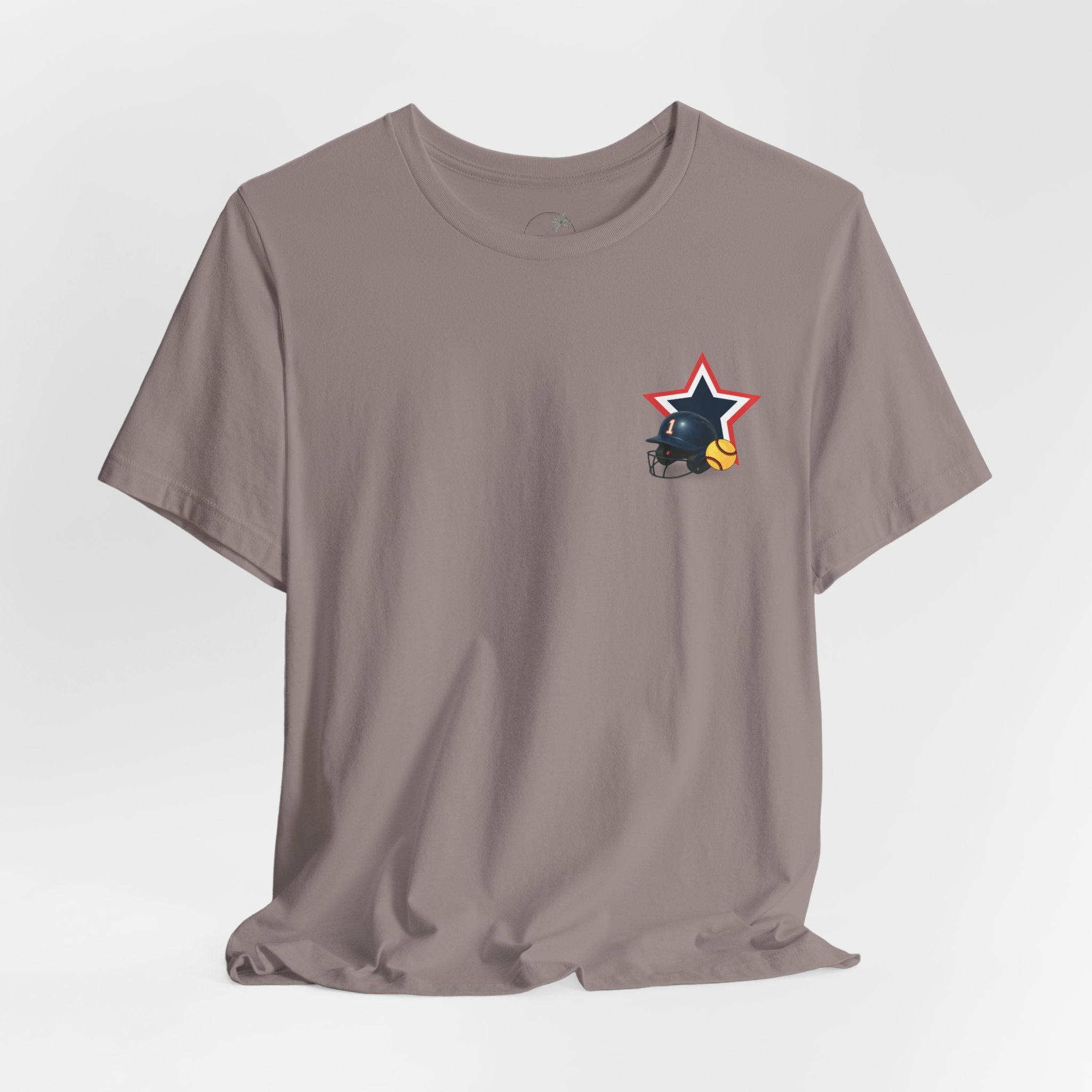 My Favorite Player Calls Me Mom Softball T-Shirt | Proud Softball Mom Tee | Game Day Shirt | Sports Mom Gift with Pocket Design