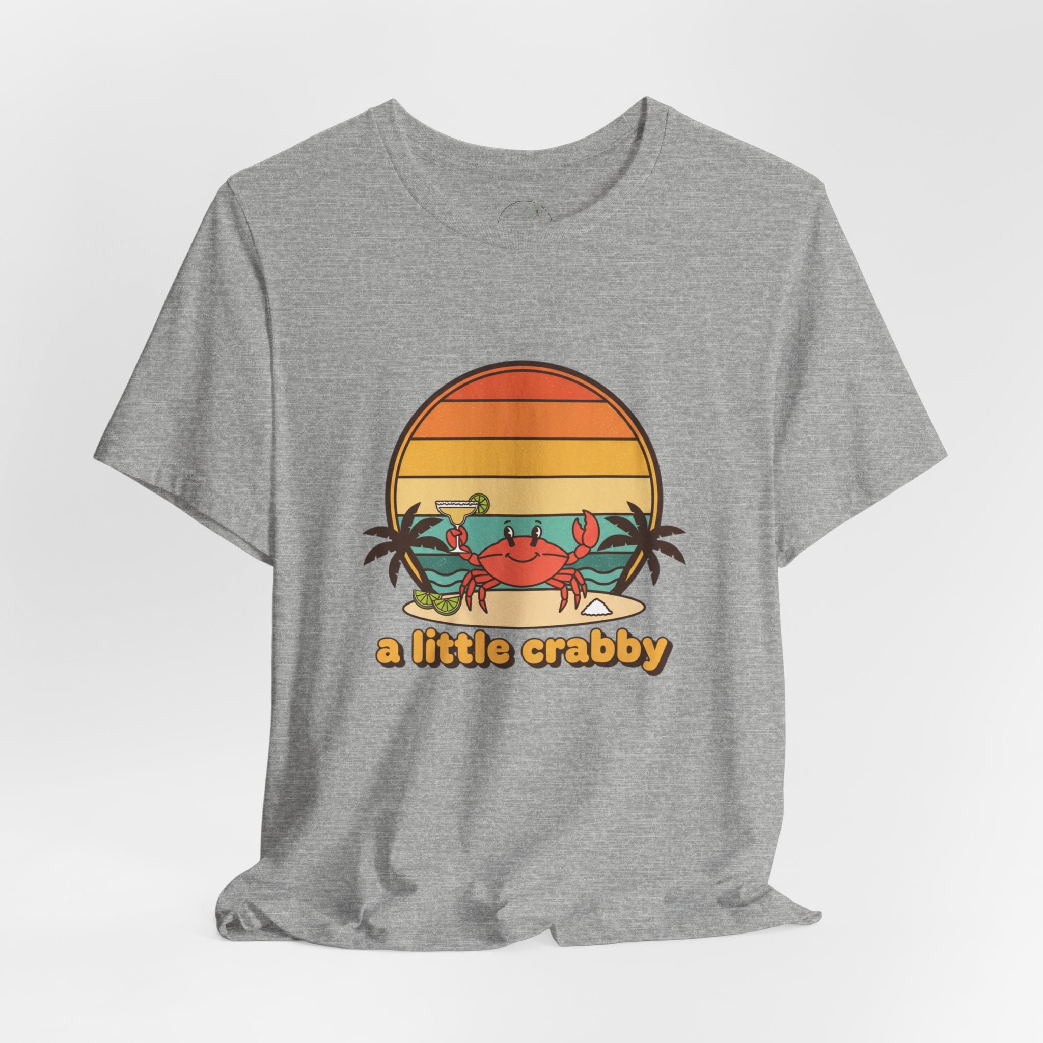 A Little Crabby Crab Sunset T-Shirt | Beach Palm Illustration