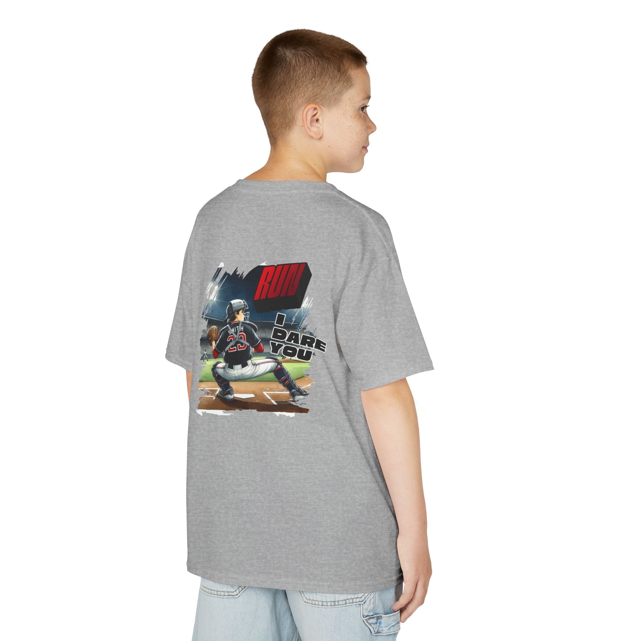 Baseball Catcher Kids Tee I Dare You Graphic tee
