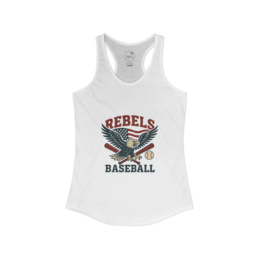 Rebels Baseball Tank Women's Ideal Racerback Tank