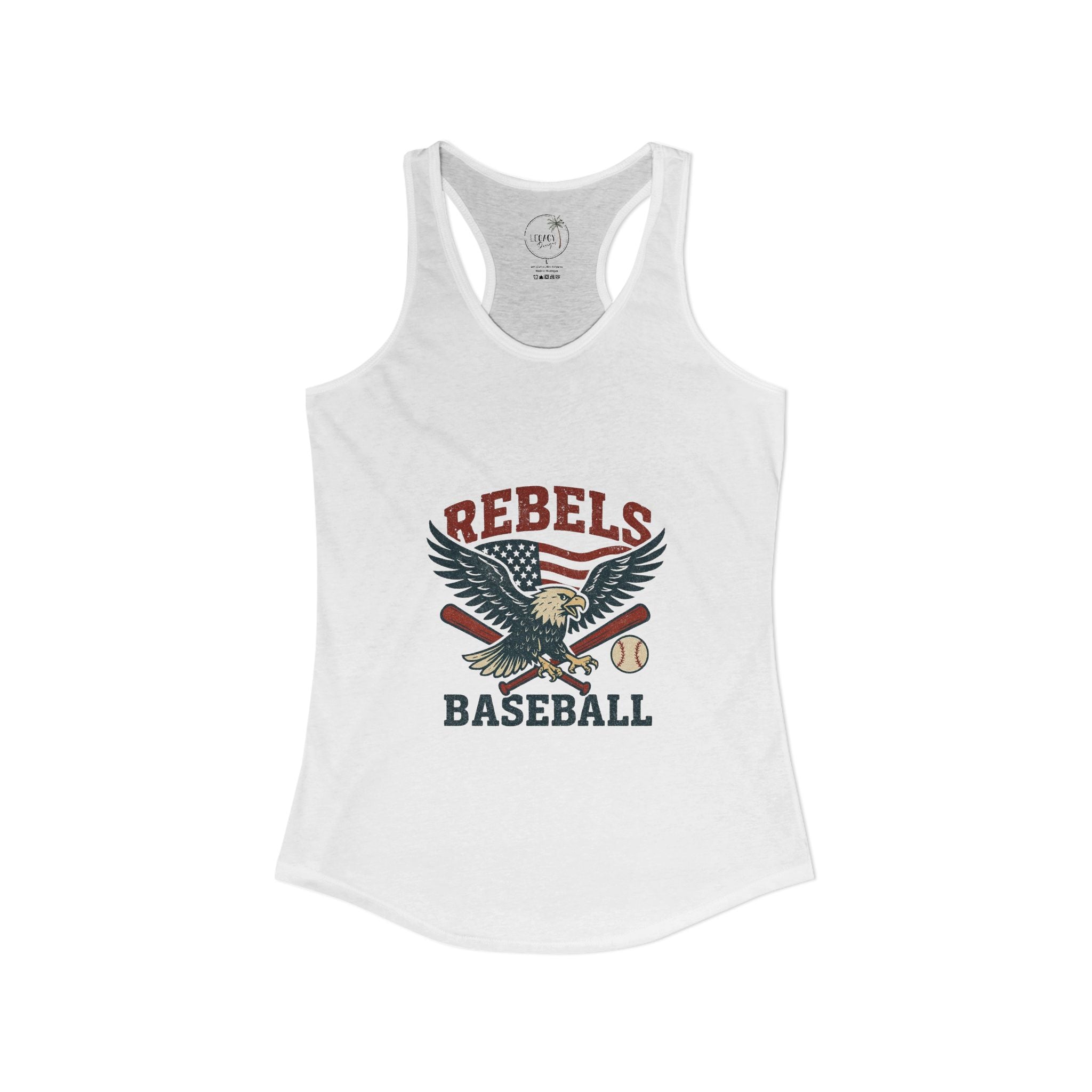 Rebels Baseball Tank Women's Ideal Racerback Tank