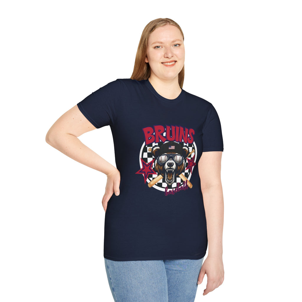 Bruins Baseball Bear T-Shirt | Vintage Helmet, Crossed Bats