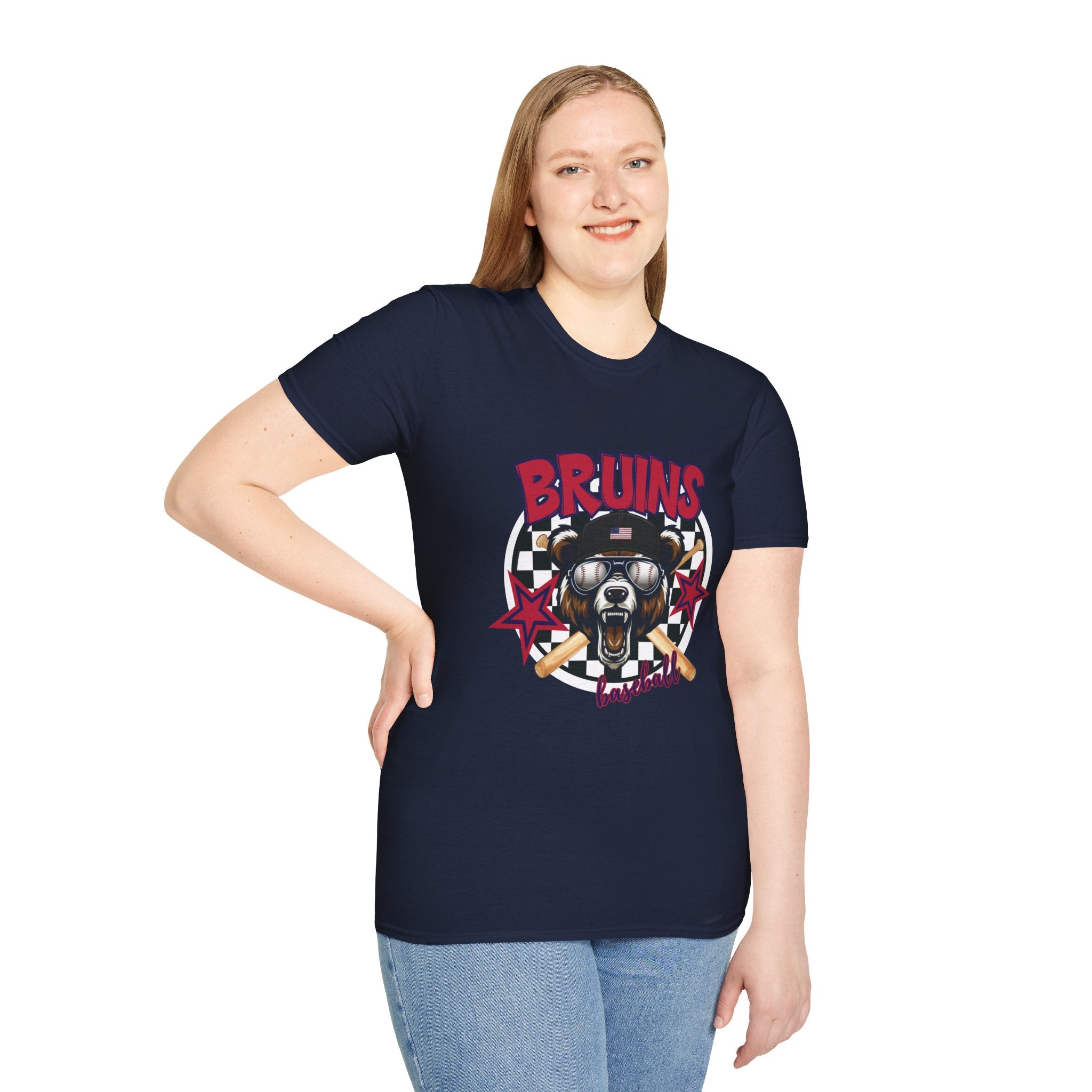 Bruins Baseball Bear T-Shirt | Vintage Helmet, Crossed Bats