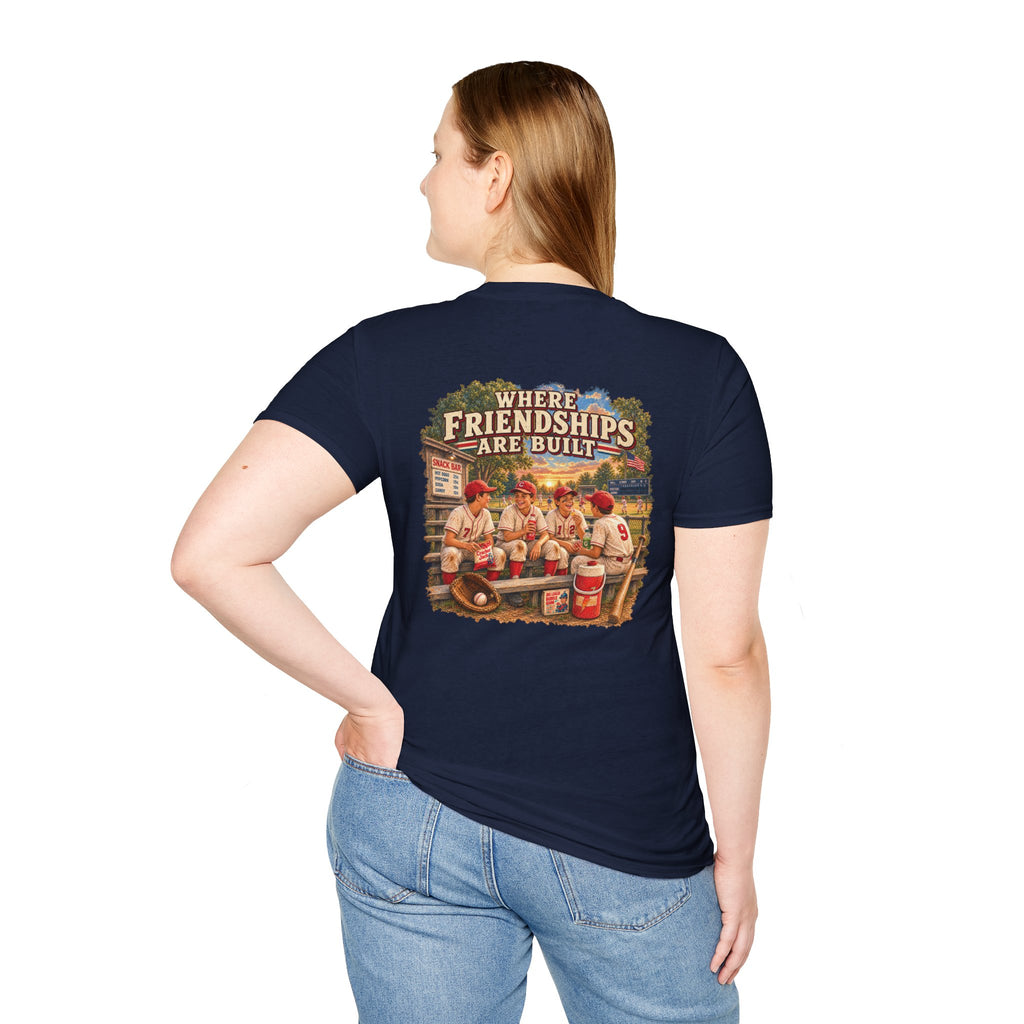 Vintage Baseball Nostalgia Shirt, Where Friendships Are Built Tee, Classic Baseball Fan Shirt, Game Day Graphic Tee, Sports Lover Gift