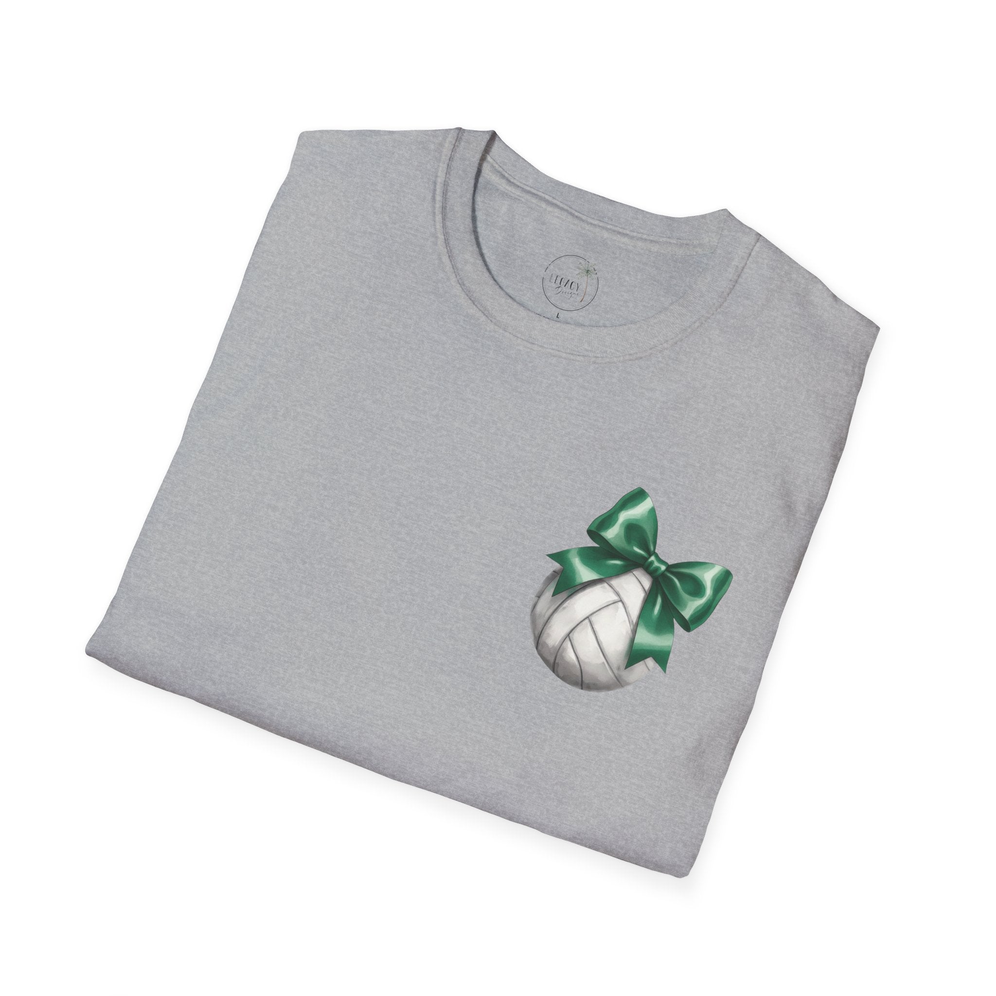 Green Bow Volleyball Falcons T-Shirt | Sports Team Spirit