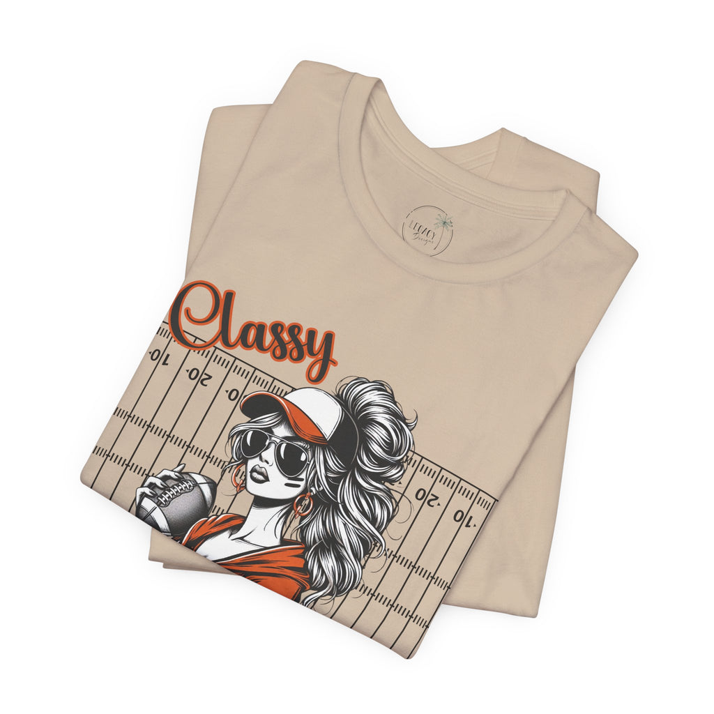 Classy Til Kickoff Football T-Shirt | Womens Game Day Tee | Cute Football Mom Shirt | Tailgate Outfit Fall Sports Fan Gift
