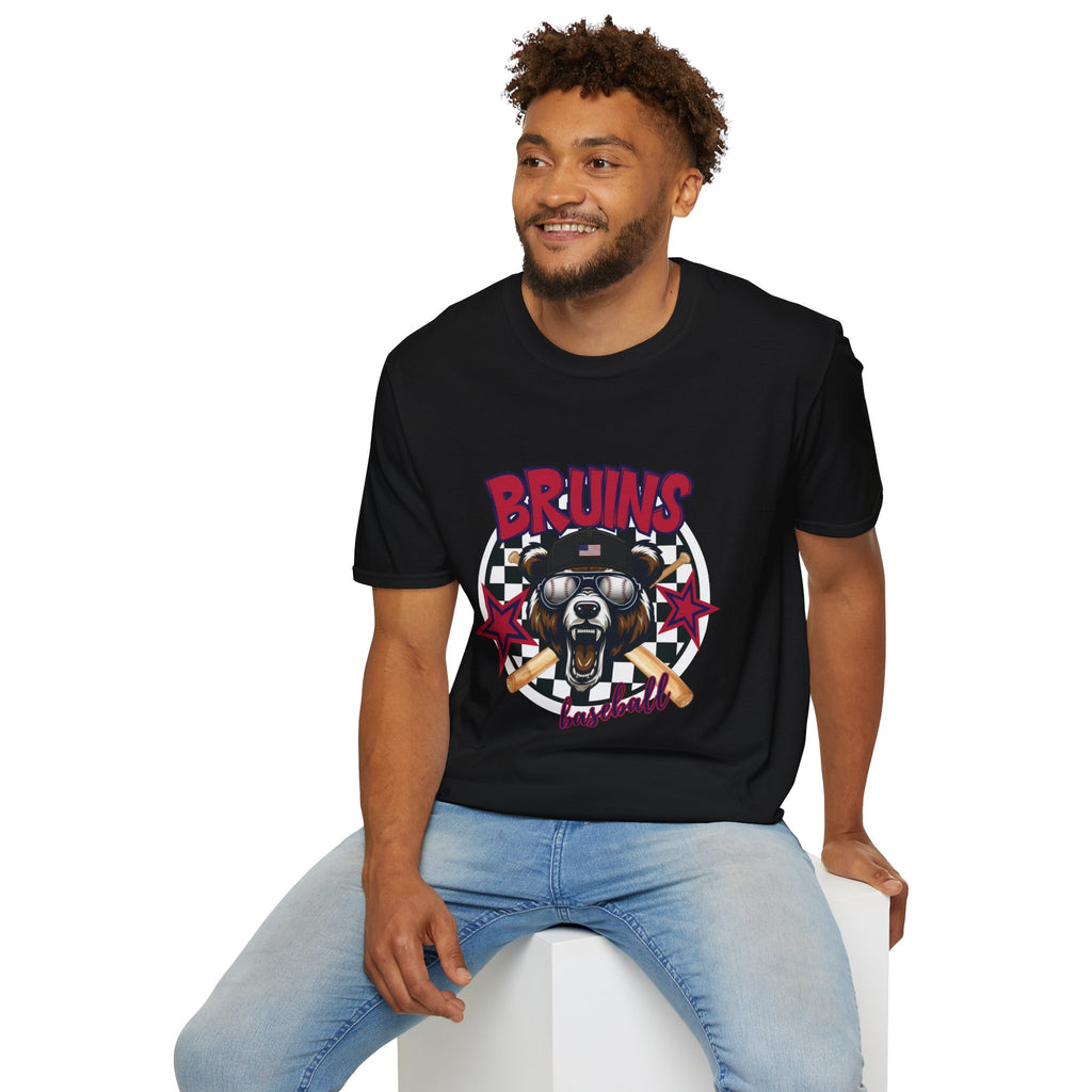 Bruins Baseball Bear T-Shirt | Vintage Helmet, Crossed Bats