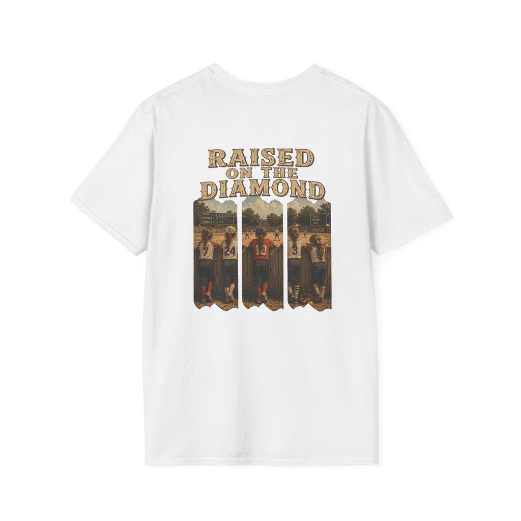 Raised on the Diamond T-Shirt | Baseball Vintage Photo Tee Retro Baseball tee