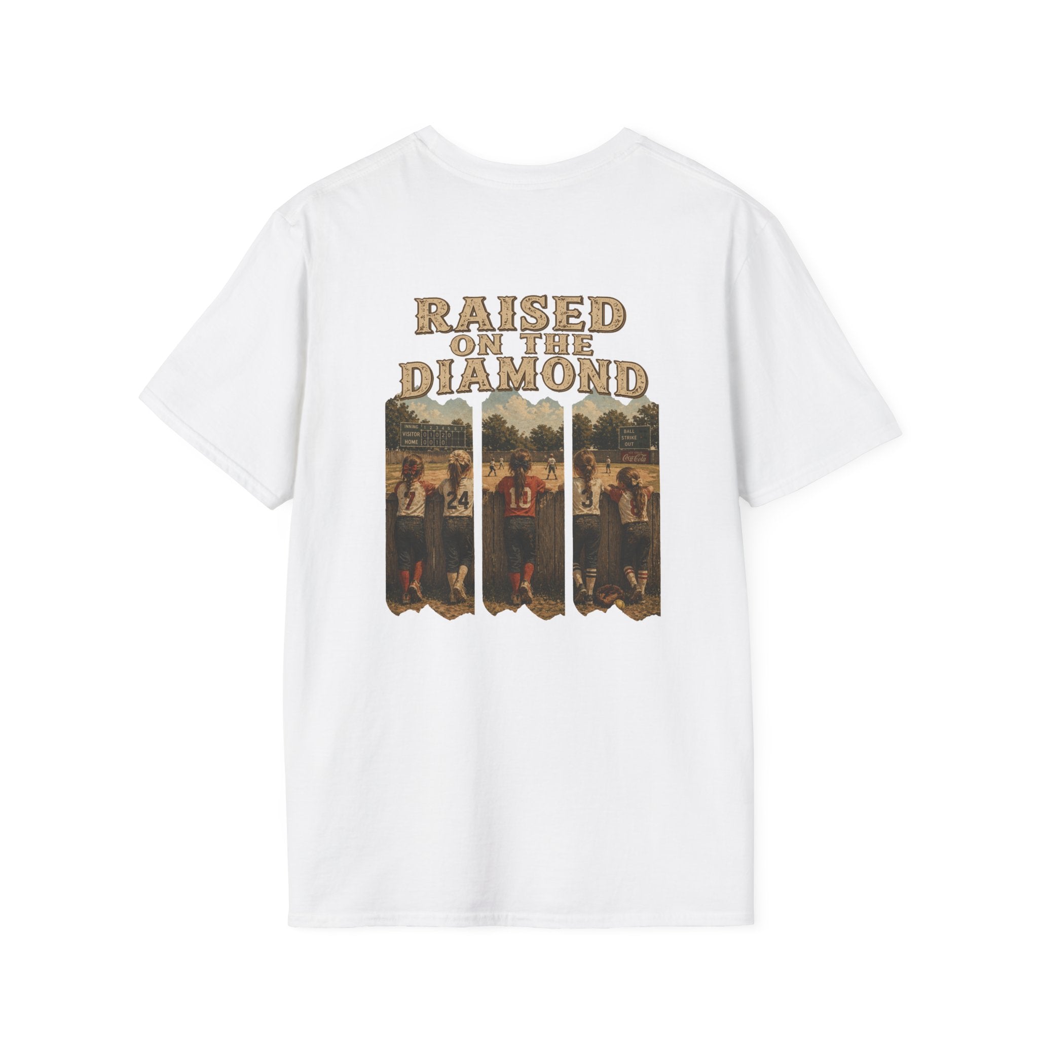 Raised on the Diamond T-Shirt | Baseball Vintage Photo Tee Retro Baseball tee