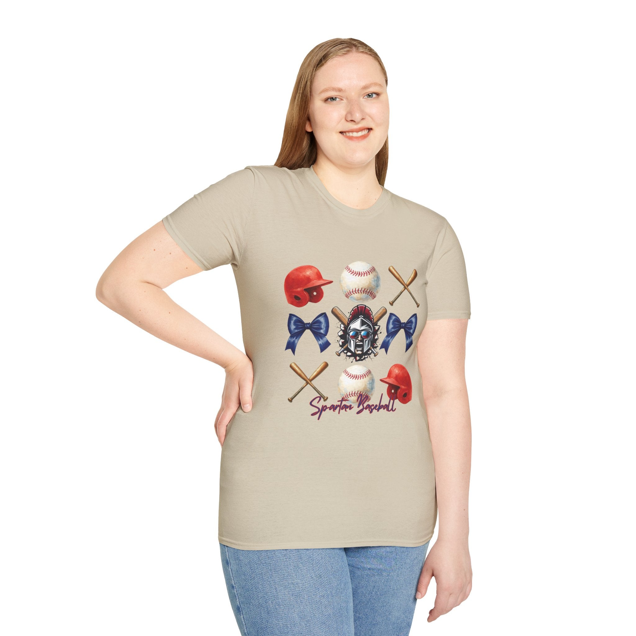 Spartan Baseball Helmet and Gear T-Shirt | Baseball bats, balls, catcher mask, bows