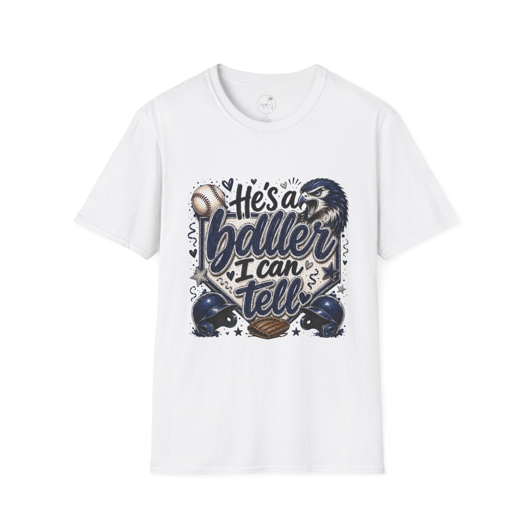 Falcon Baseball 'He's a Baller I Can Tell' T‑Shirt