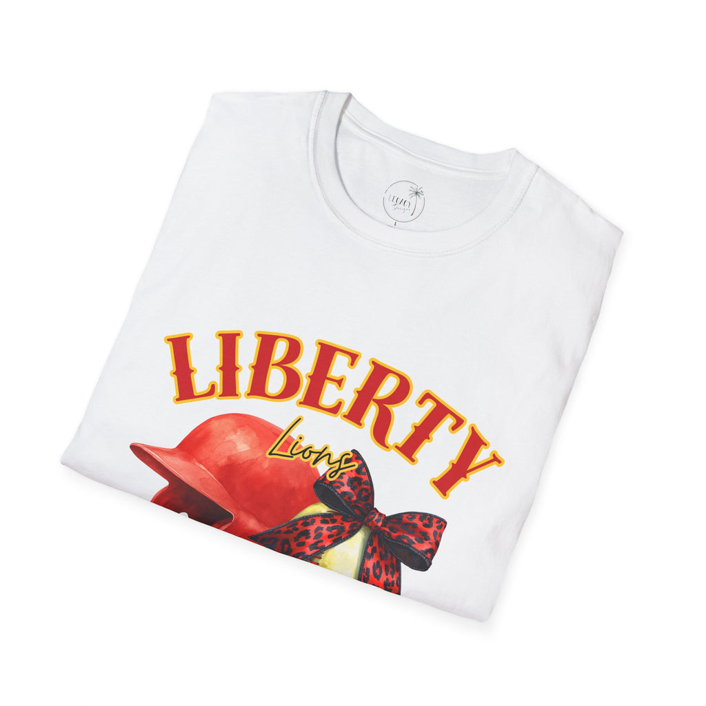 Liberty Softball Helmet Graphic T-Shirt — Patriotic Team Spirit Tee