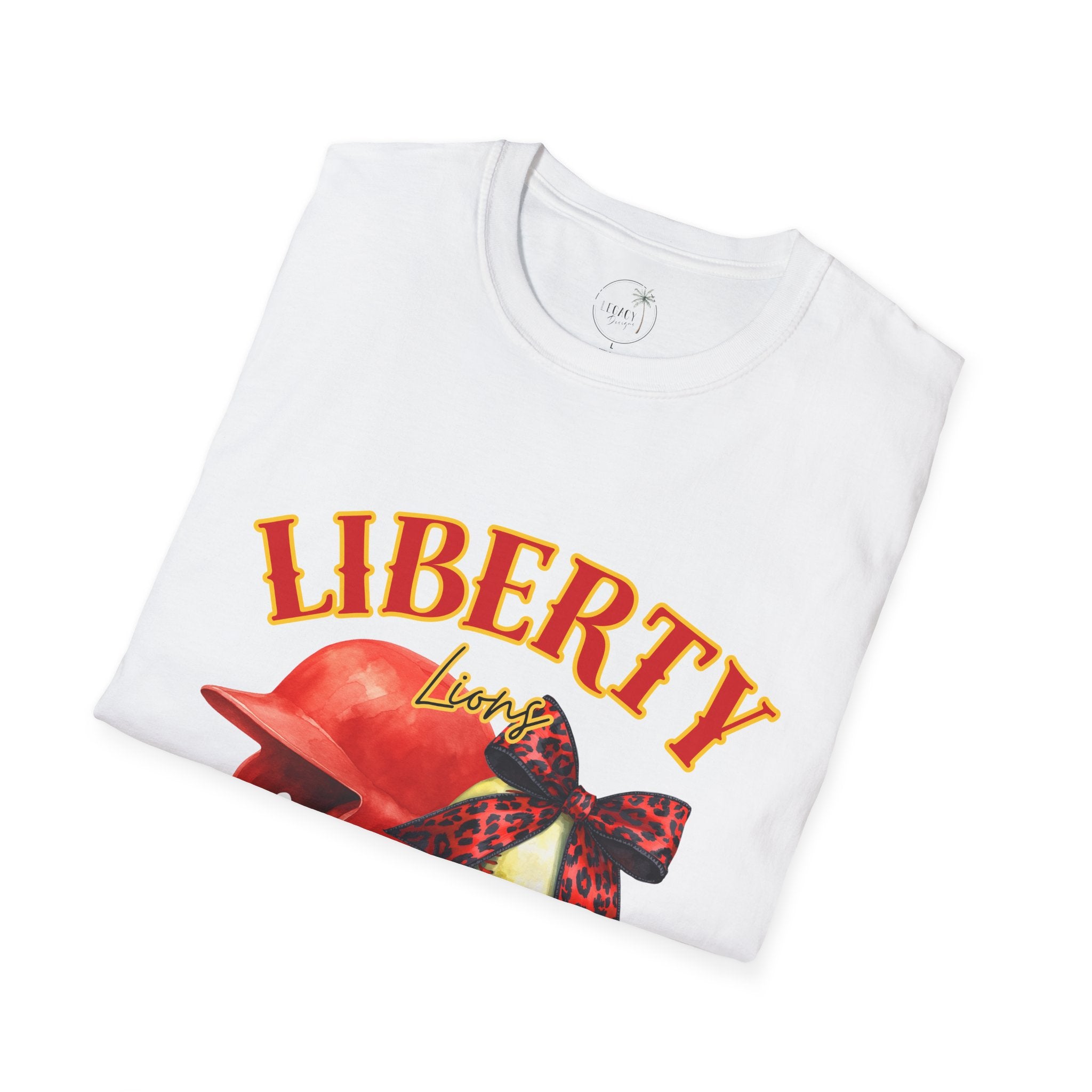 Liberty Softball Helmet Graphic T-Shirt — Patriotic Team Spirit Tee