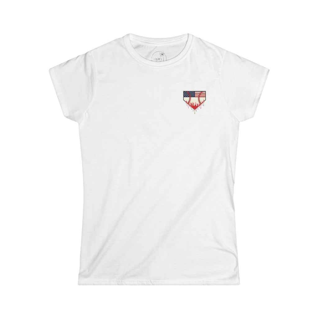 Rebels Baseball Tee — American Flag Home Plate Graphic