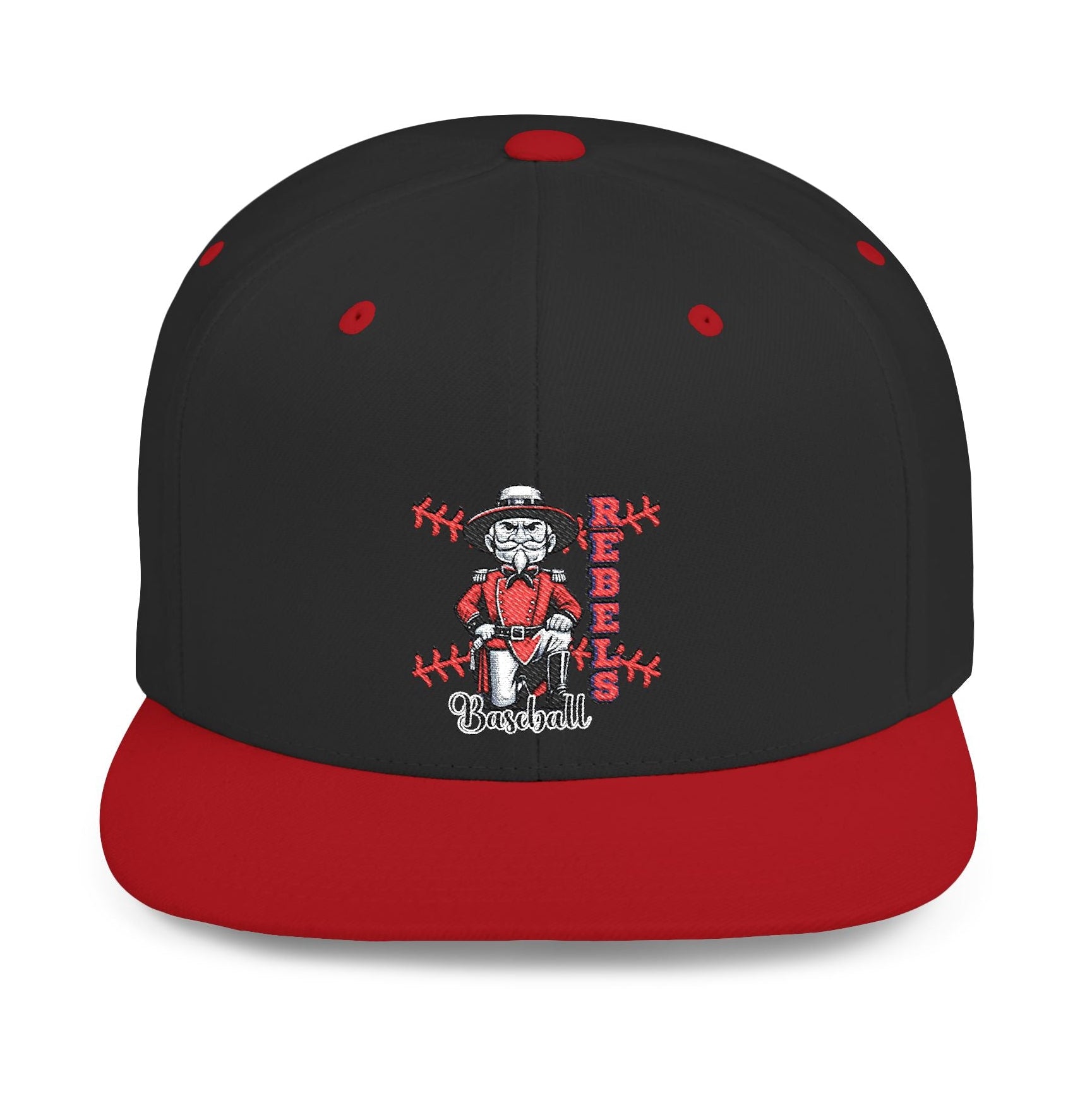 Rebels Baseball Flat Bill Snapback, Sports Mom/Dad, Game Day gear