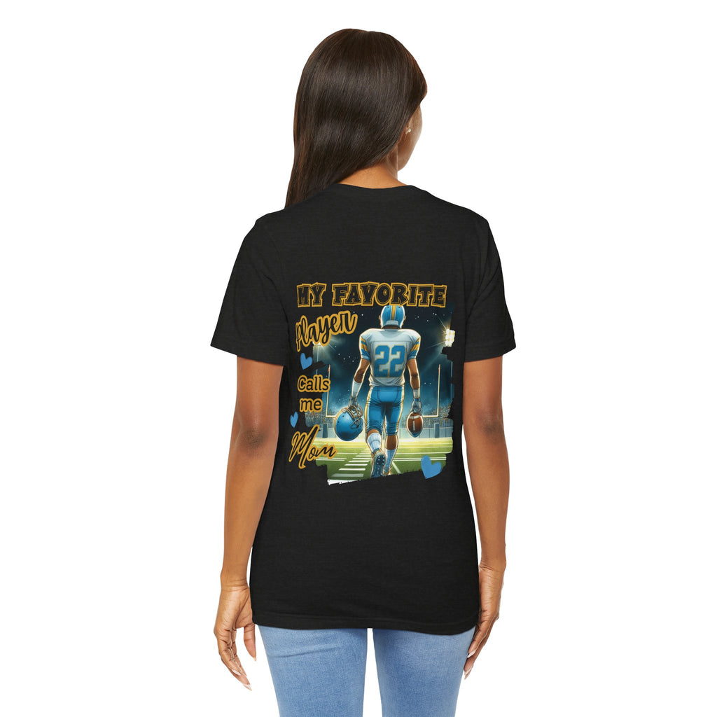 My Favorite Player Calls Me Mom Football T-Shirt Proud Football Mom Tee, Game Day Shirt, Sports Mom Gift