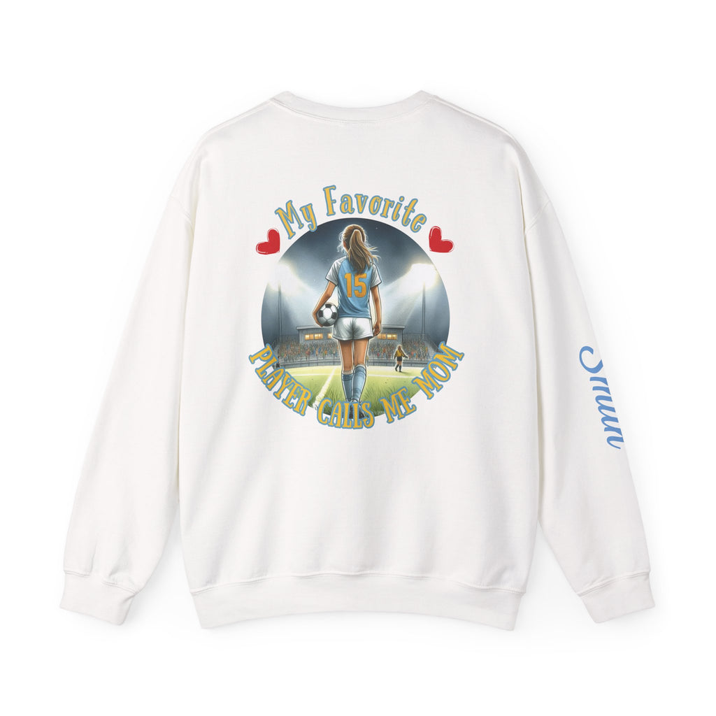 Heritage Patriots Soccer Player Graphic Sweatshirt | My Favorite Player Calls Me Mom, Custom Name Option