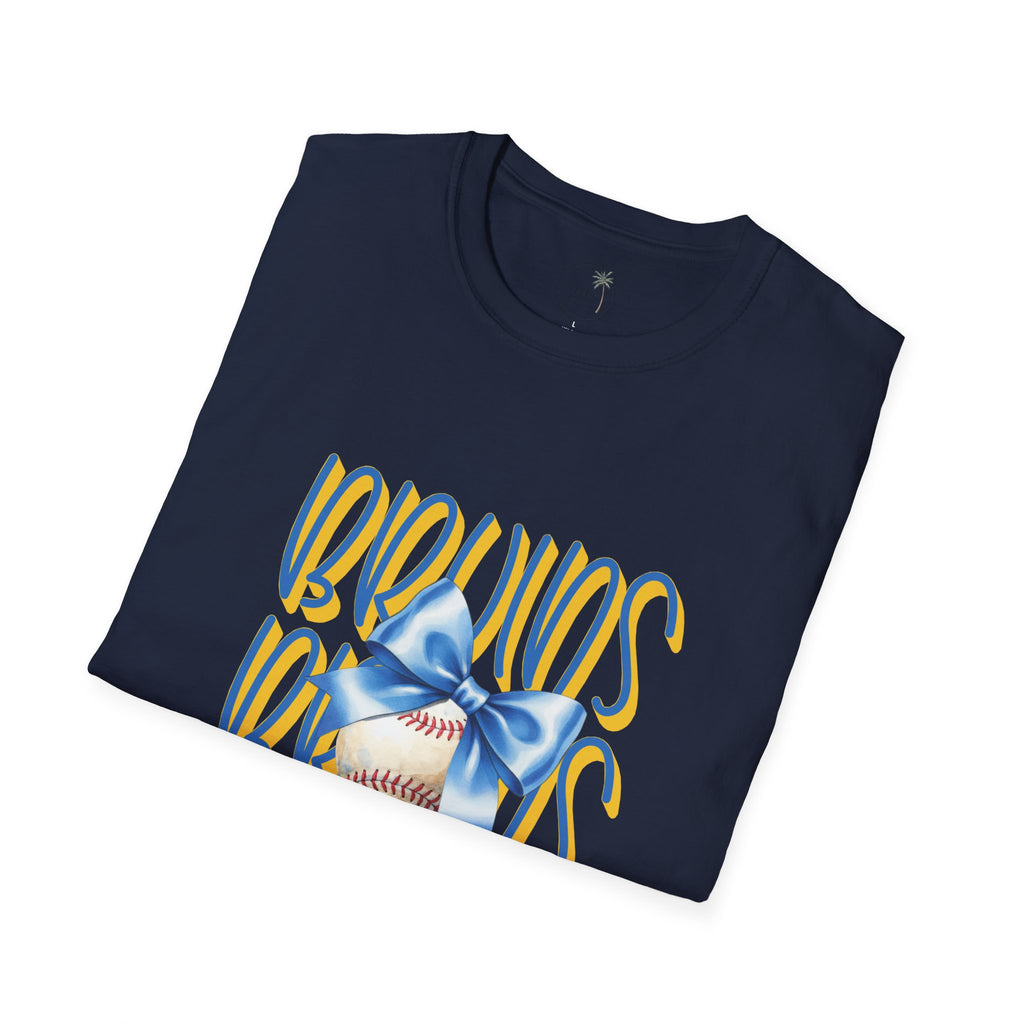 Bruins Baseball with Blue Bow T-Shirt | Sports Team Fan Tee