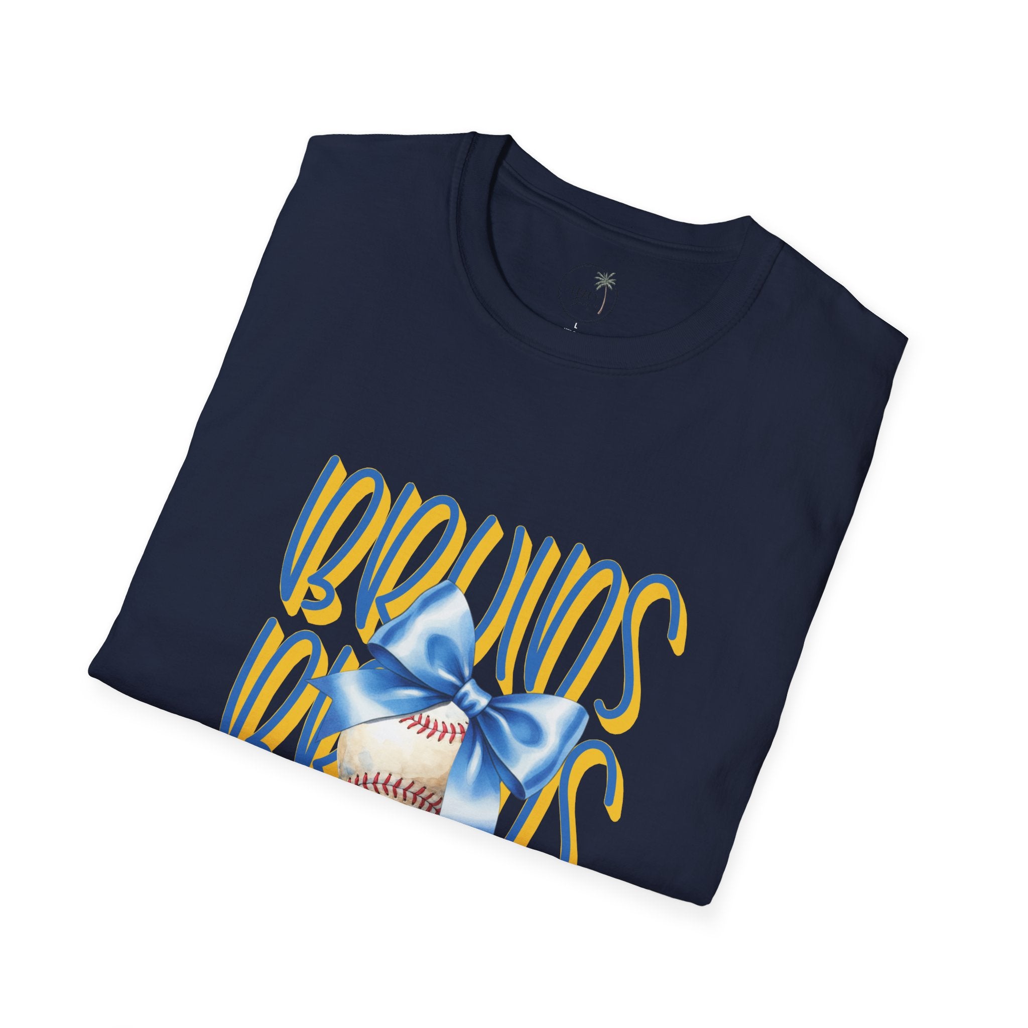Bruins Baseball with Blue Bow T-Shirt | Sports Team Fan Tee