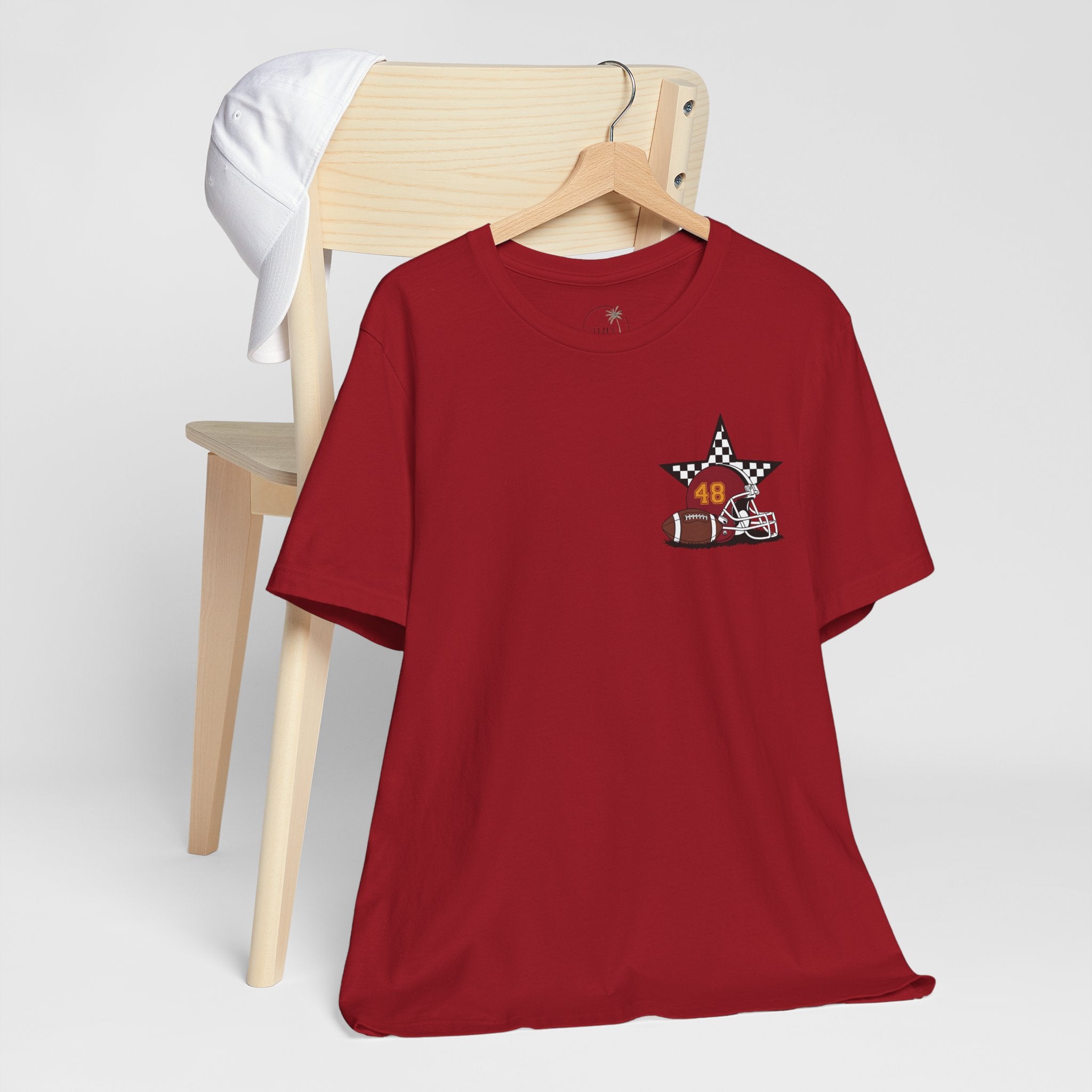 My Favorite Player Calls Me Mom Football T-Shirt | Proud Football Mom Tee | Game Day Shirt for Moms | Sports Mom Gift