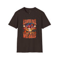 Leaves Fall Baseball Player T-Shirt | Autumn Sports Graphic