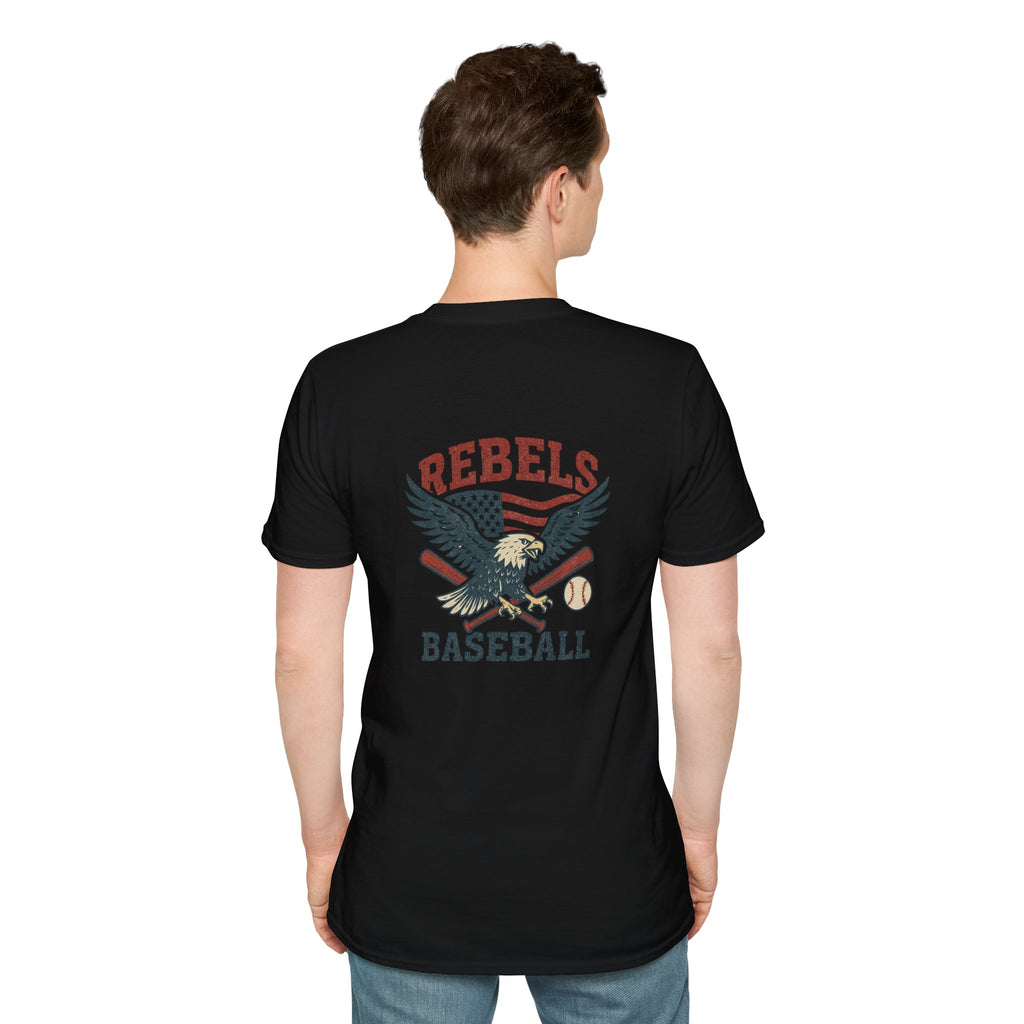 Rebels Eagle Baseball T-Shirt | Vintage Sports Team Shirt
