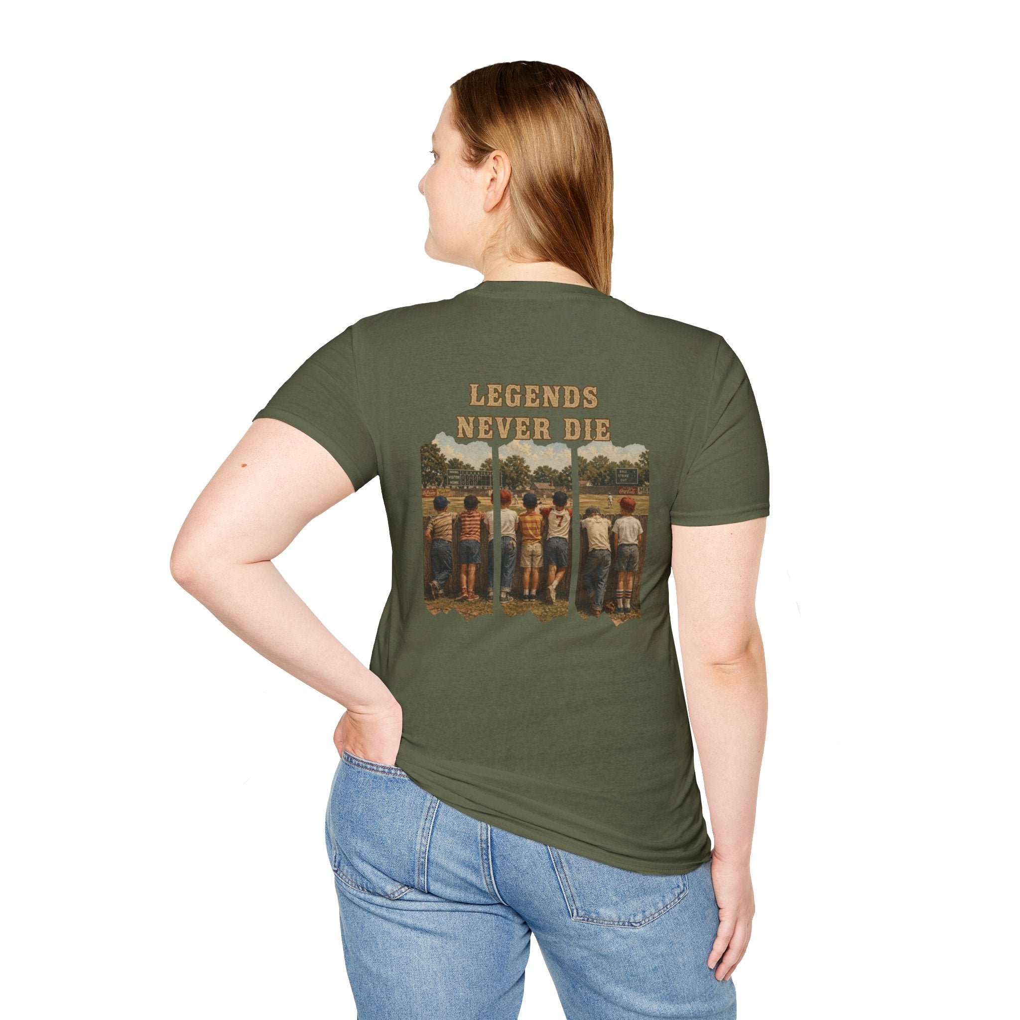 Vintage Baseball Shirt Legends Never Die | Nostalgic Baseball Tee | Baseball Dad Gift | Youth Baseball Mom Shirt | Retro Baseball Graphic