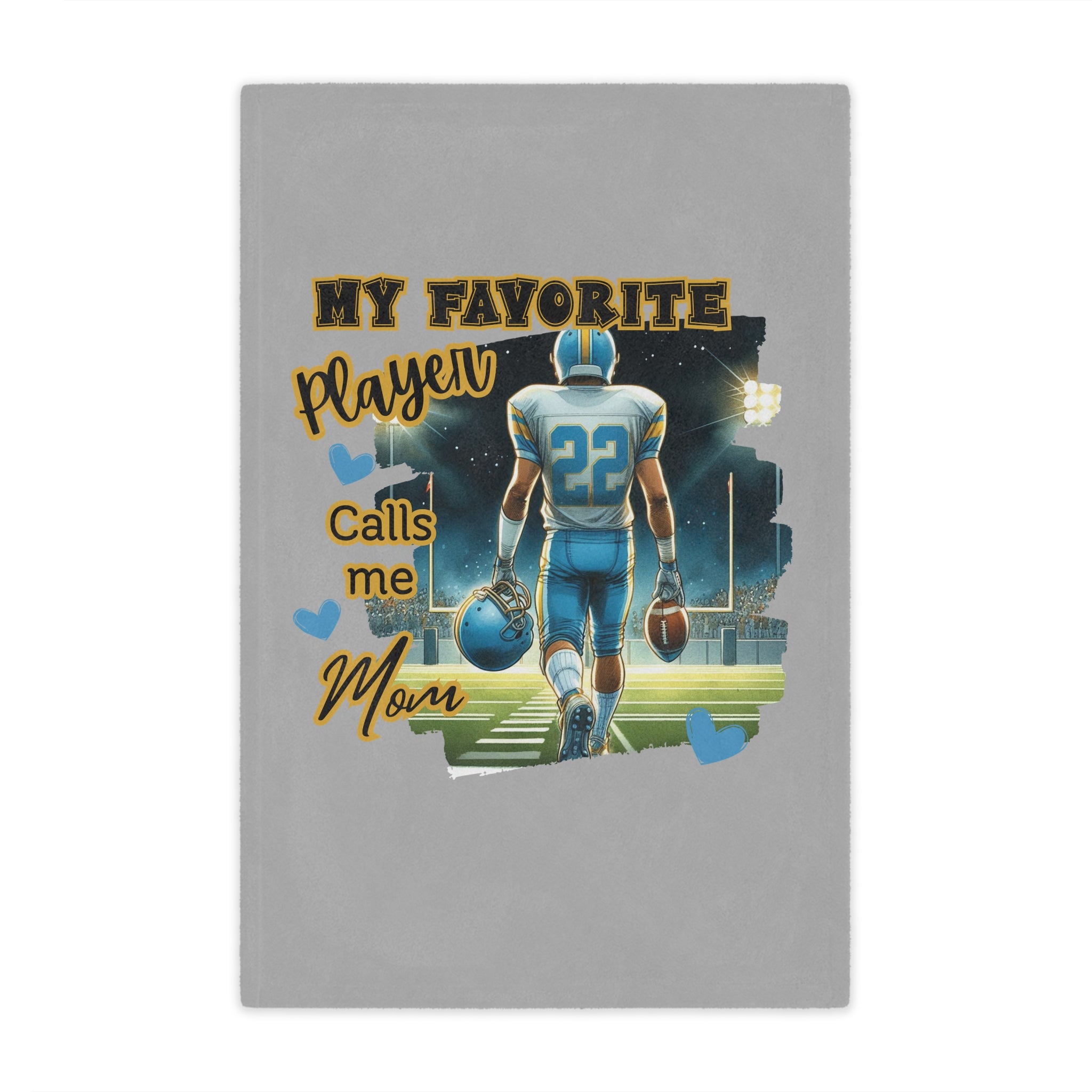 My Favorite Player Calls Me Mom Football Blanket  Sports Mom Gift, Game Day Throw, Custom Football Mom Blanket
