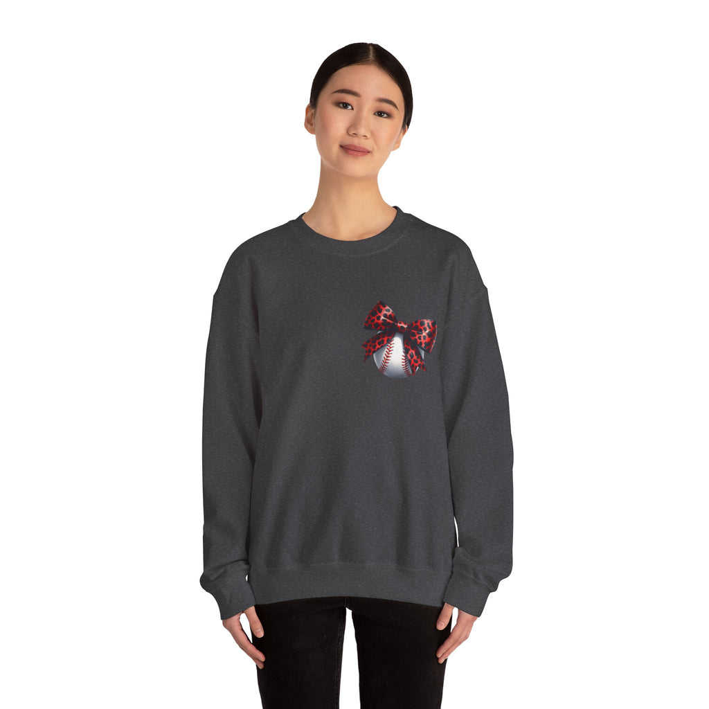 Spartans Baseball Red Leopard Bow Baseball