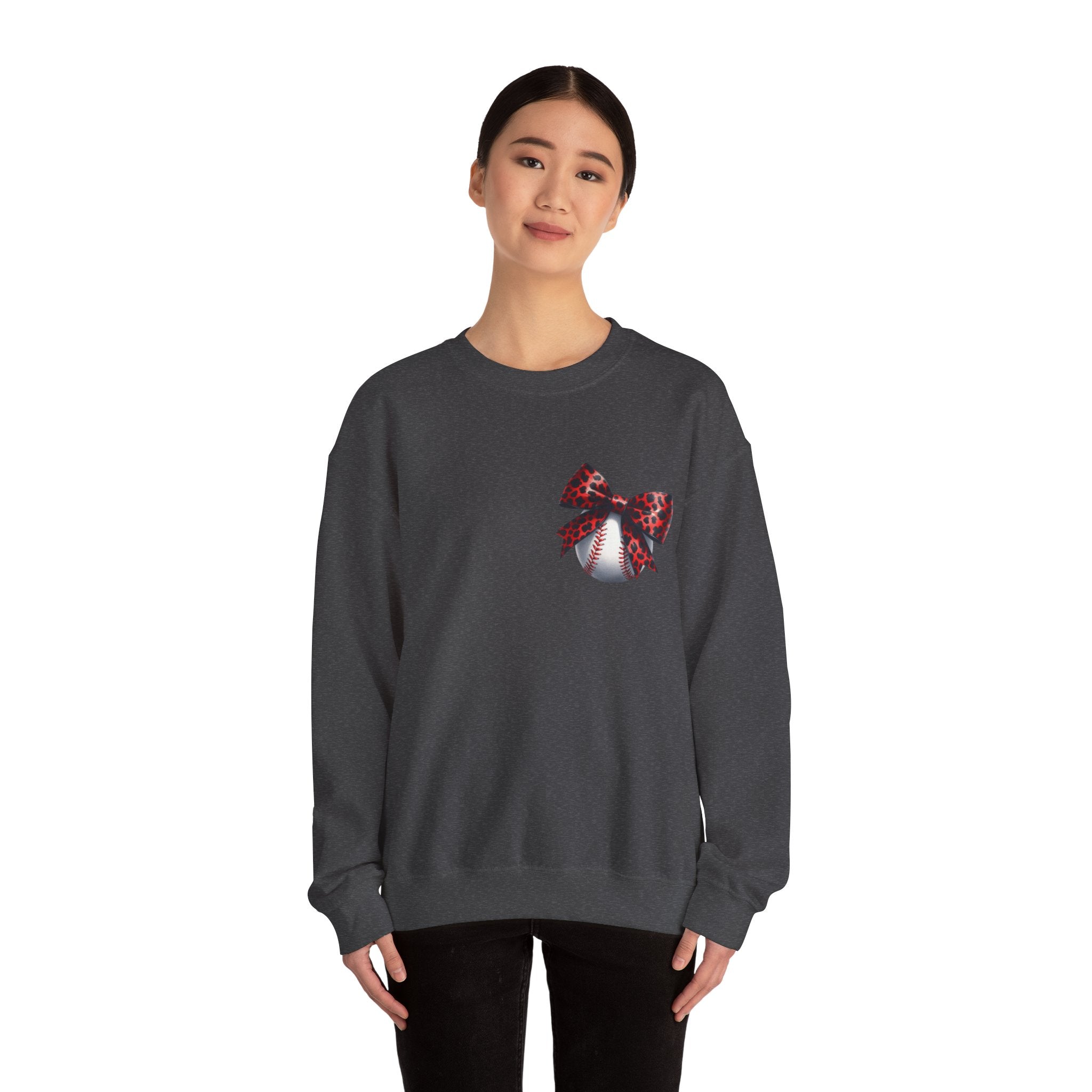 Spartans Baseball Red Leopard Bow Baseball