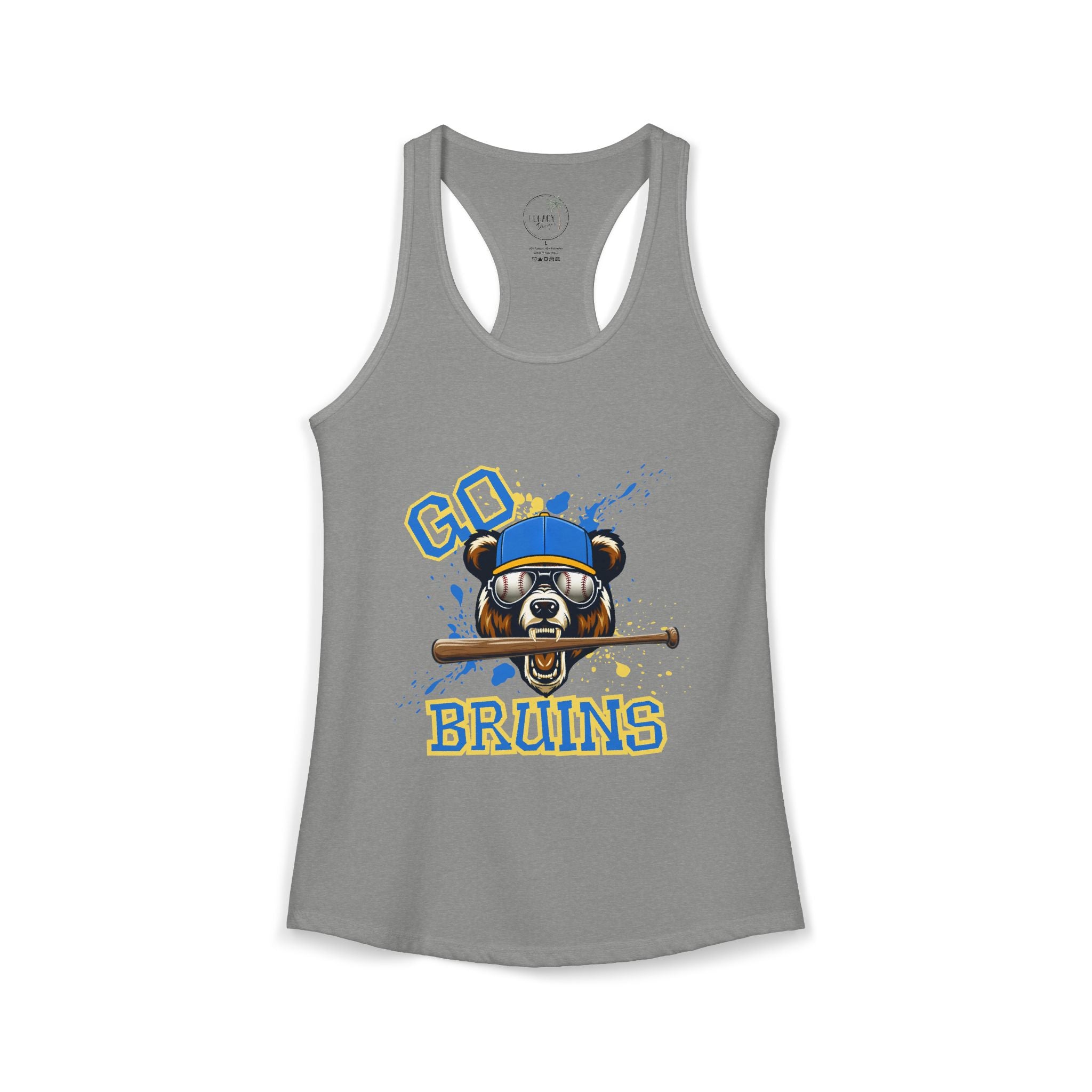 Go Bruins Baseball Women's Ideal Racerback Tank