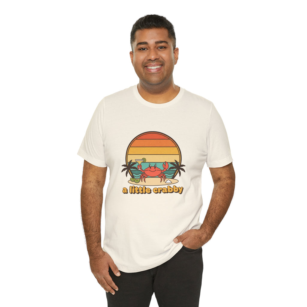 A Little Crabby Crab Sunset T-Shirt | Beach Palm Illustration