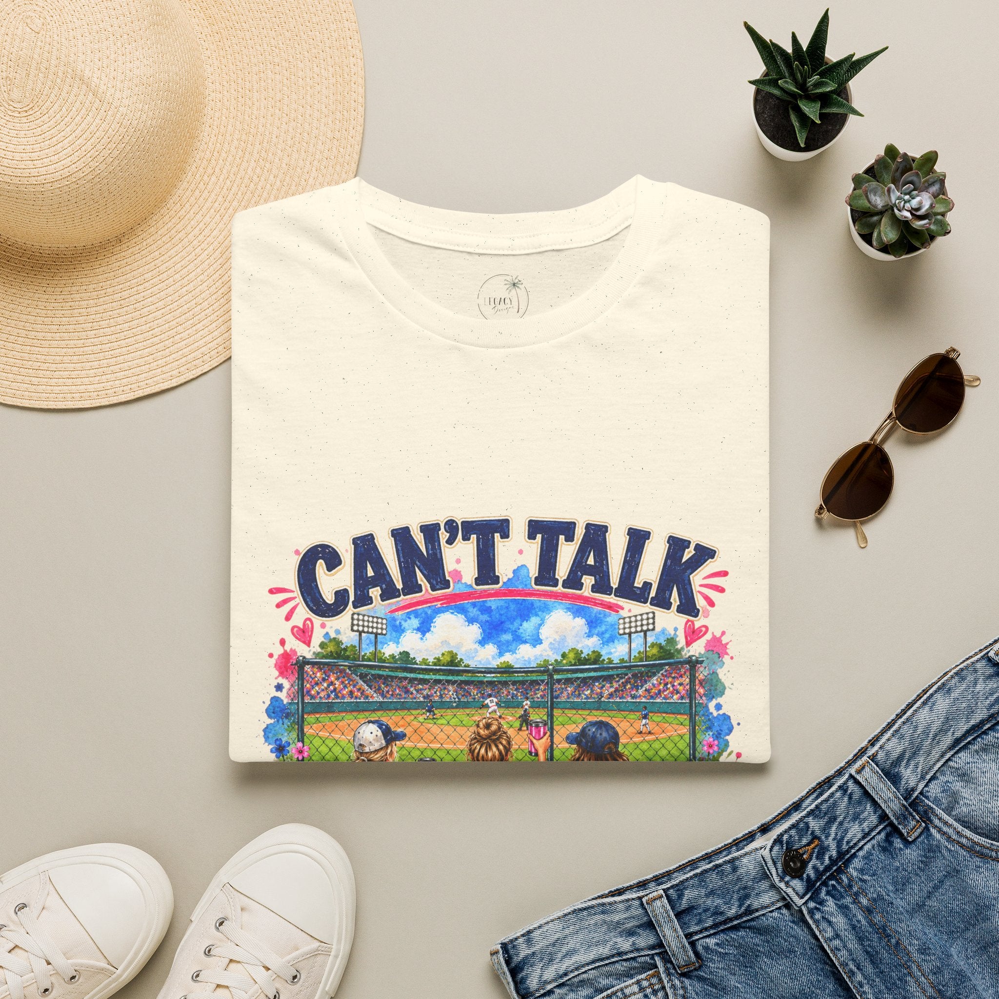 Can't Talk Game Changer T-Shirt | Baseball Field Dugout Design