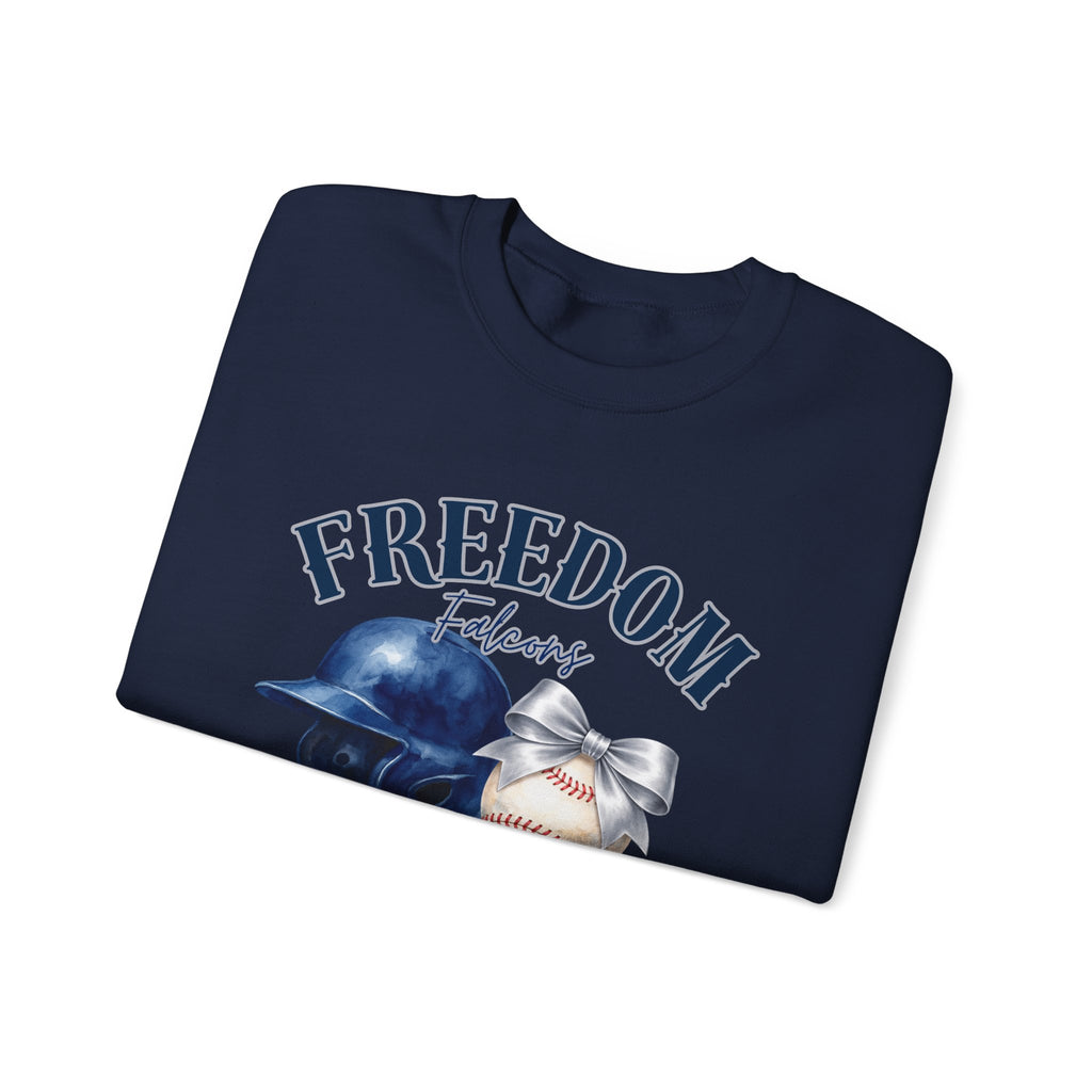 Freedom Baseball Crewneck Sweatshirt | Helmet and Baseball Graphic