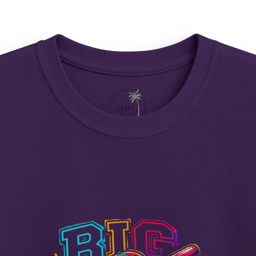 Big Bat Energy Kids Tee | Neon Baseball Bat Graphic, Youth Sport Shirt