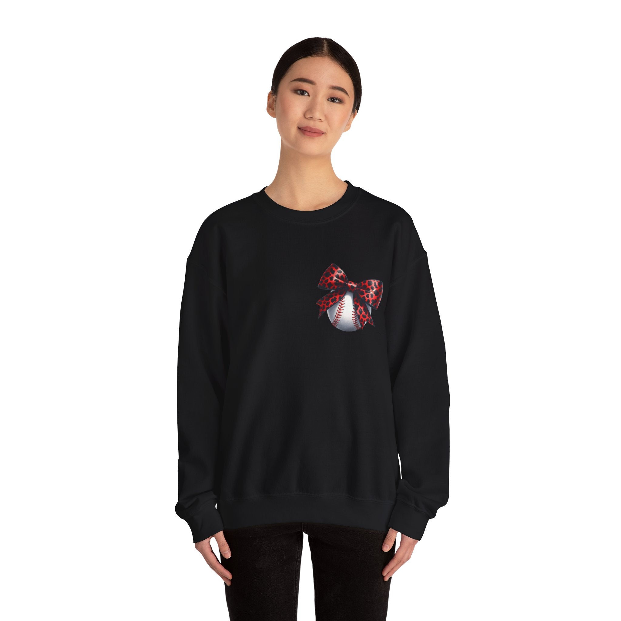 Spartans Baseball Red Leopard Bow Baseball