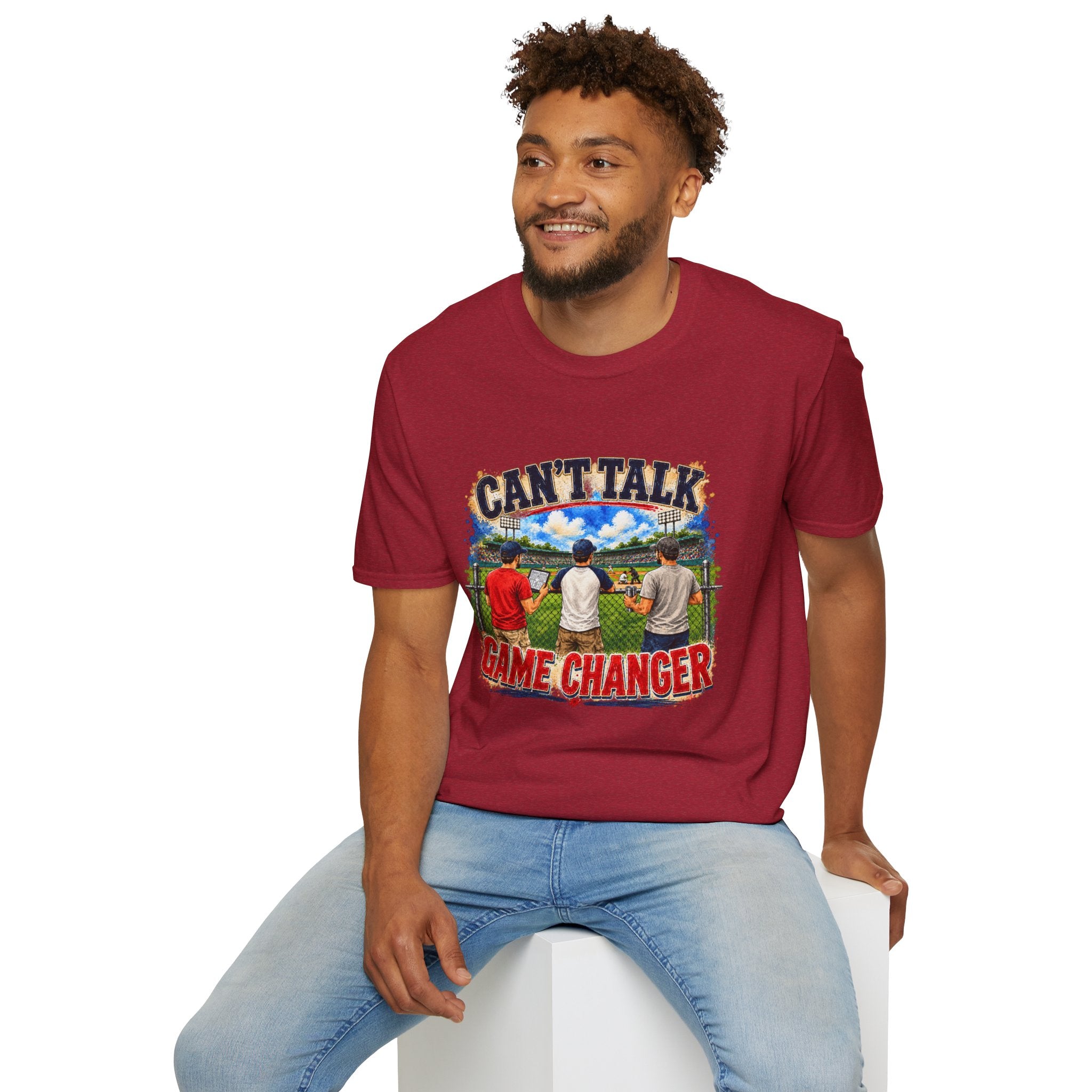 Can't Talk Game Changer T-Shirt | Baseball Field Scene